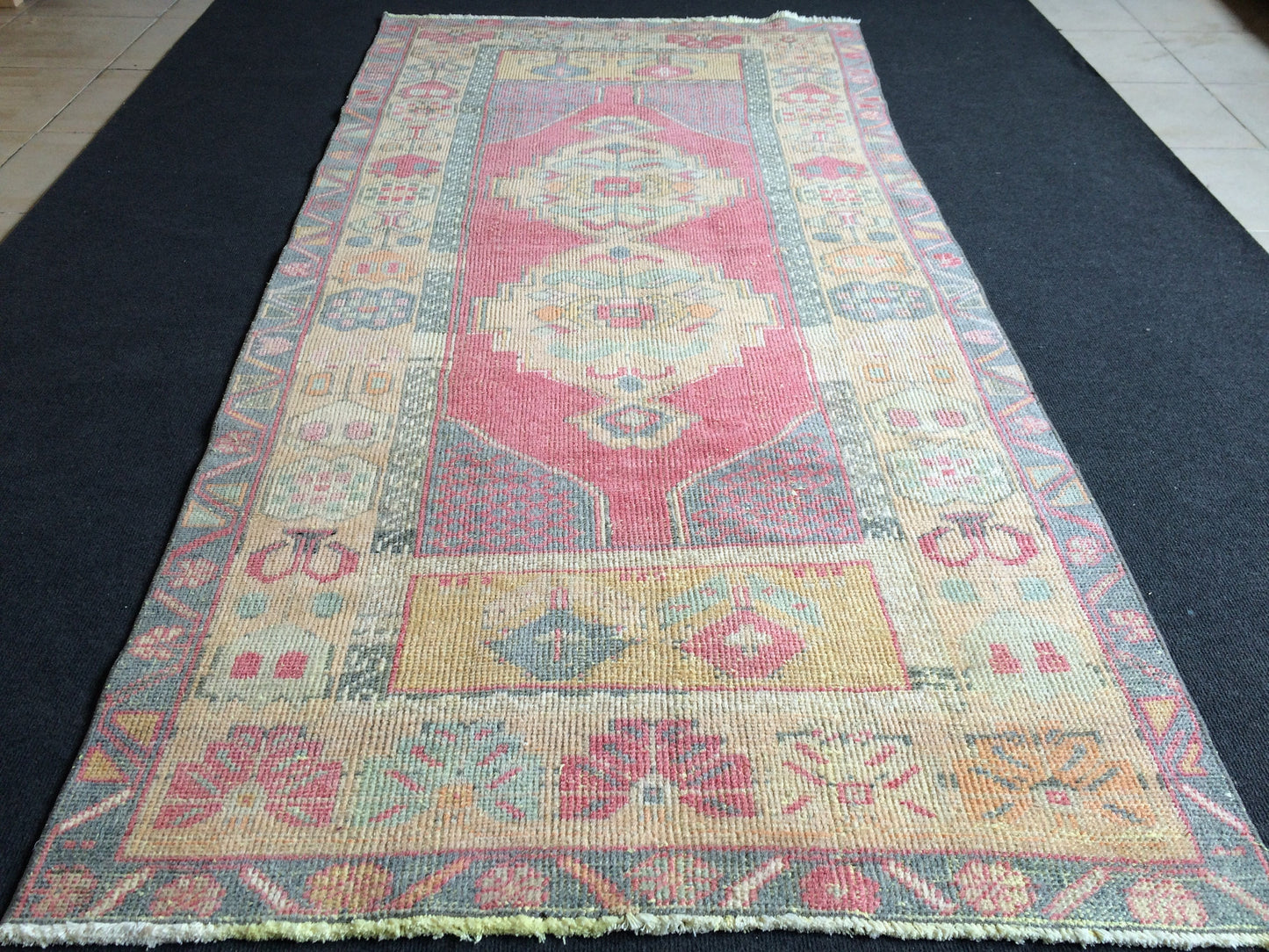 Wool Rugs Vintage Rugs TURKISH HAND MADE Rugs Vintage Turkish Rugs Oushak Rug Traditional Rug, Turkish Oushak Rug, Vintage Oushak Rug