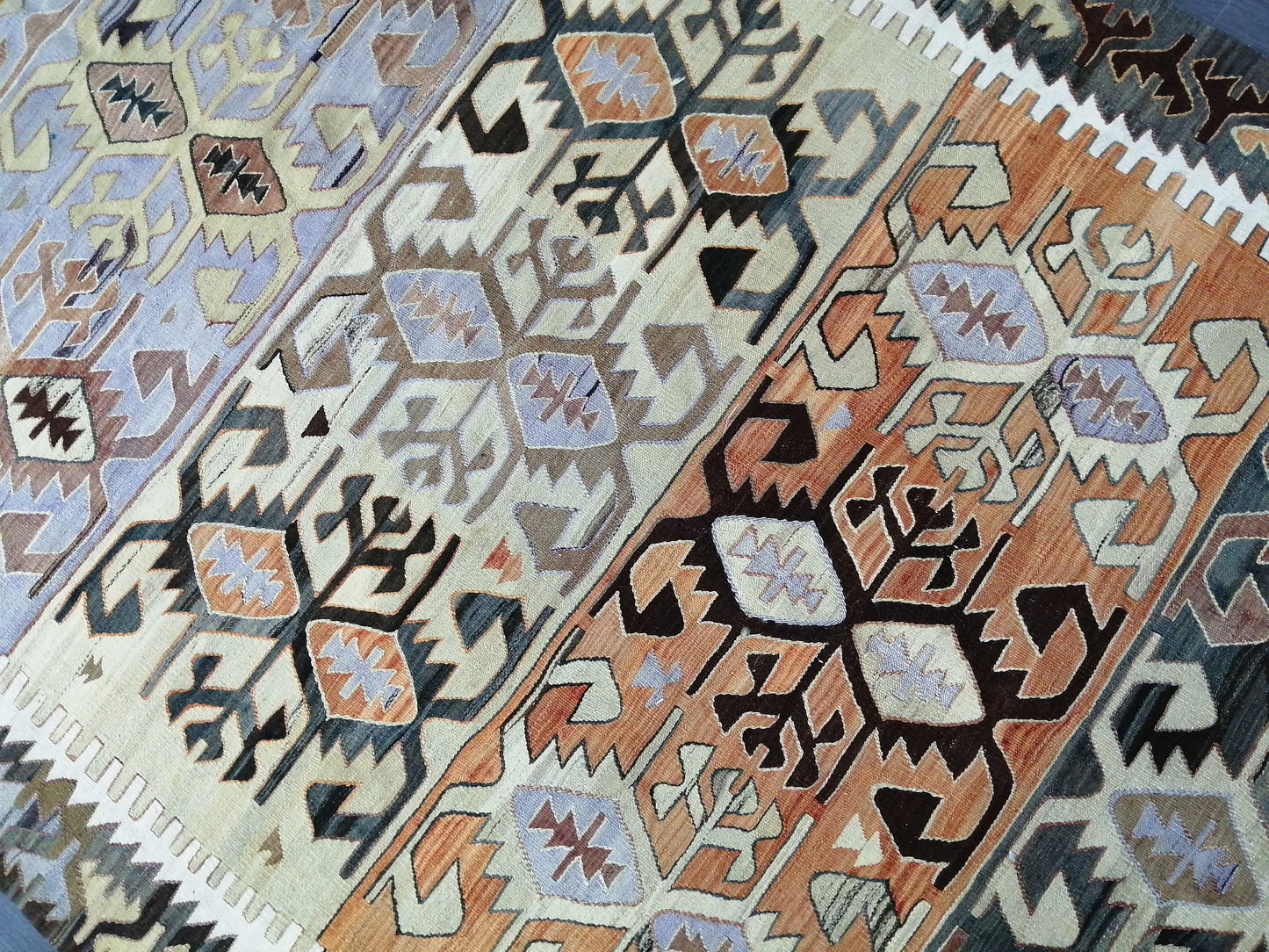 5.7 x 9.8 Rug Vintage Kilim Handmade Rug, Flatwoven Oushak Rug, Rustic Rug, Flat Weave Rug, Turkish Rug, Farmhouse Rug, Vintage Wool rug