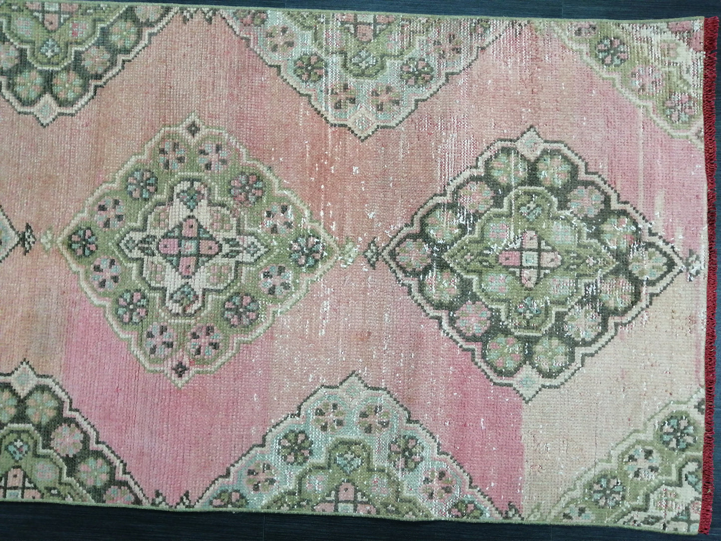 Vintage Oushak 10.2 x 2.9 Runner Rug Turkish Runner Rug Vintage Runner Rug Hallway Runner Rug Kitchen Runner Rug Wool Runner