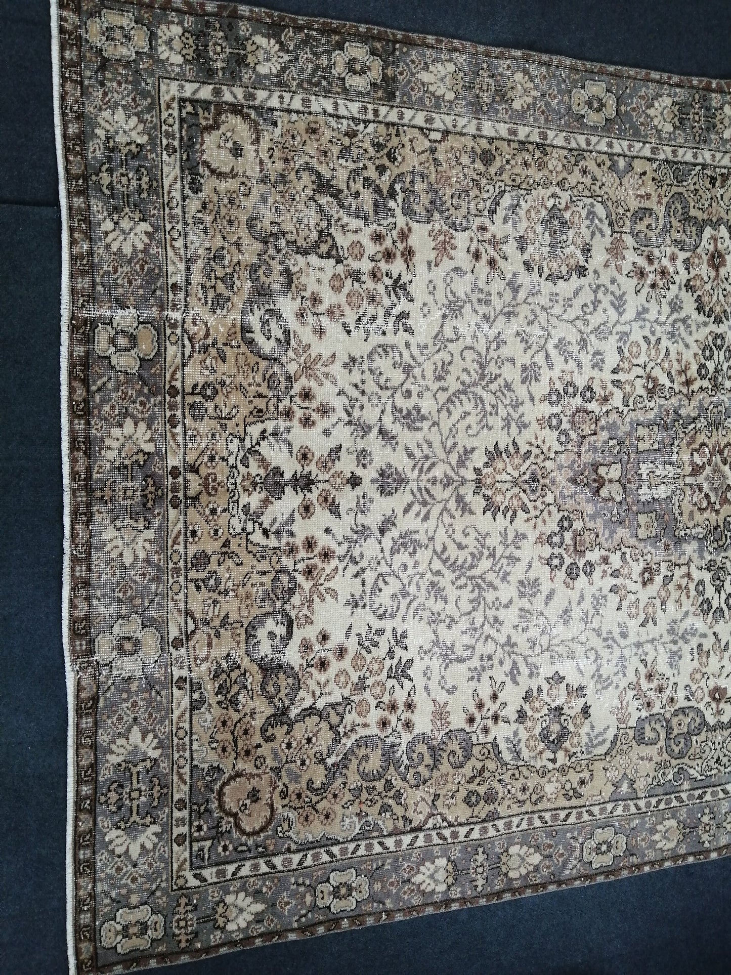 6.3 x 10 OUSHAK RUG TURKISH Oushak Rug Vintage Oushak Runner Rug Vintage Runner Rug Wool Oushak Rug Hand Made Rugs Vintage Turkish Rug