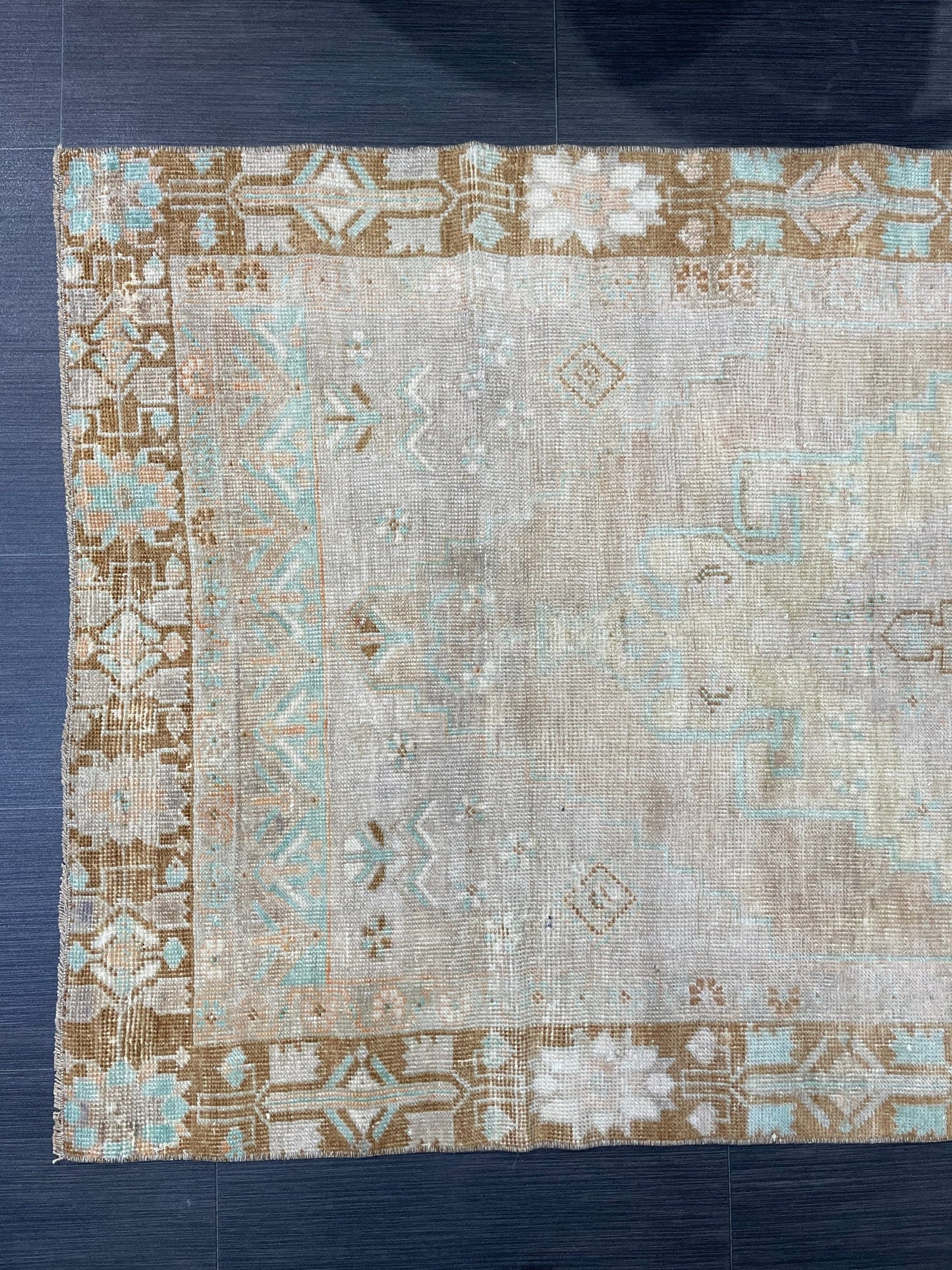 Muted Turkish Rugs,Oushak 3.4 x 6.7 Rug, Hand Knotted Rug, Wool Persian Rug,Handmade Rug,Turkish Rug, Farmhouse Rug, Vintage Rug, Floor Art