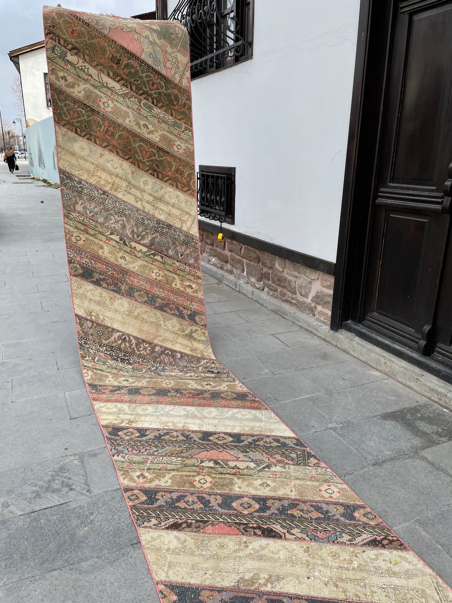 Extra Long Turkish Runner Very Long Patchwork Runner Rug 2.7 x 20 ft Vintage Runner Rug Oushak XL Oriental Runner Rug Staircase Runner rug