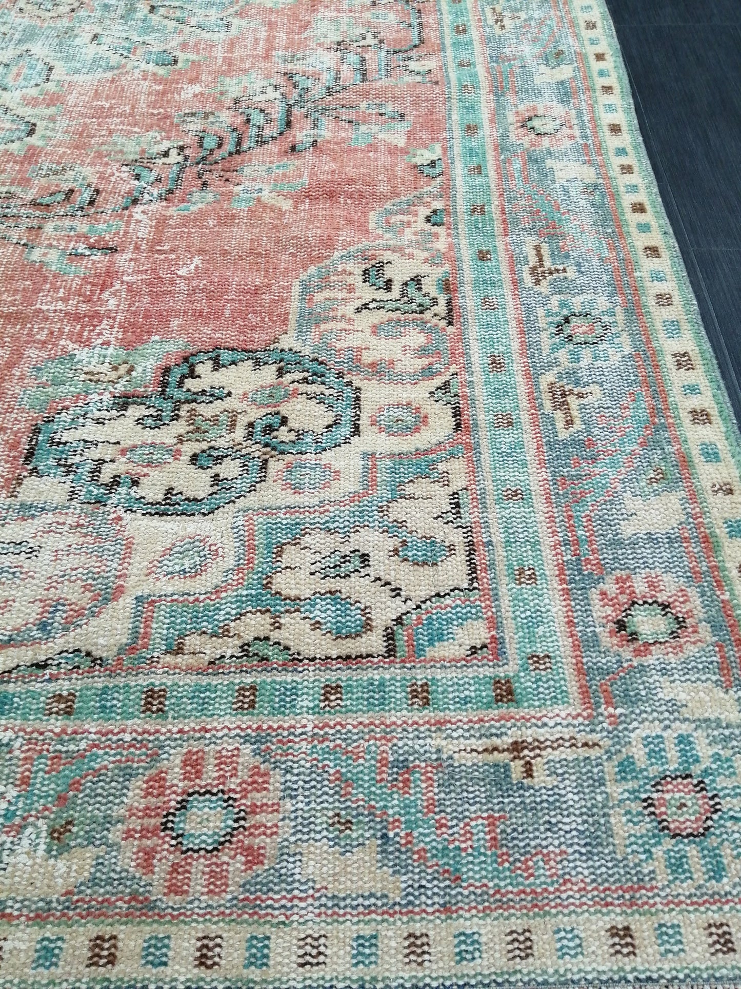 5.7 x 9.4 Rugs, Hand Made Rug, Oushak Rug, Rustic Rug, Bohemian Rug, Rug Runner, Turkish Rug, Farmhouse Rug, Vintage Rug, Wool rug