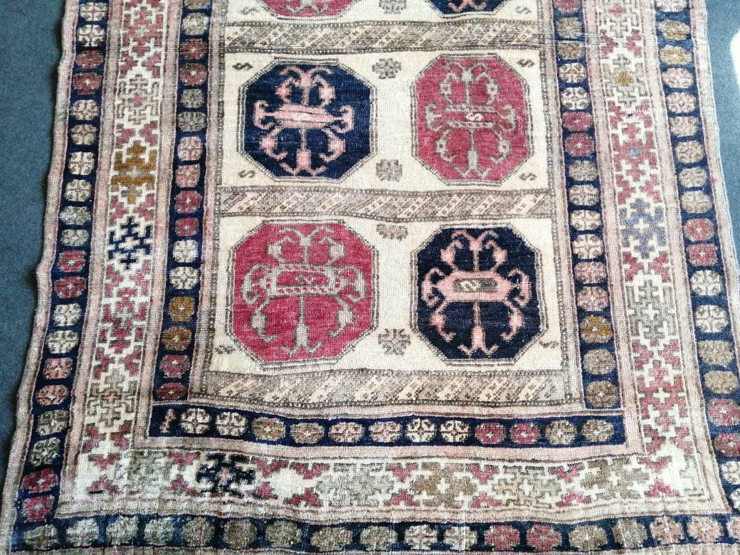 Vintage Original Area Turkish Rug,Traditional Bohemian Rug, Living Room Rug,Oushak Rug,Hand woven Rug,Weaving Rug, Vintage Flooring