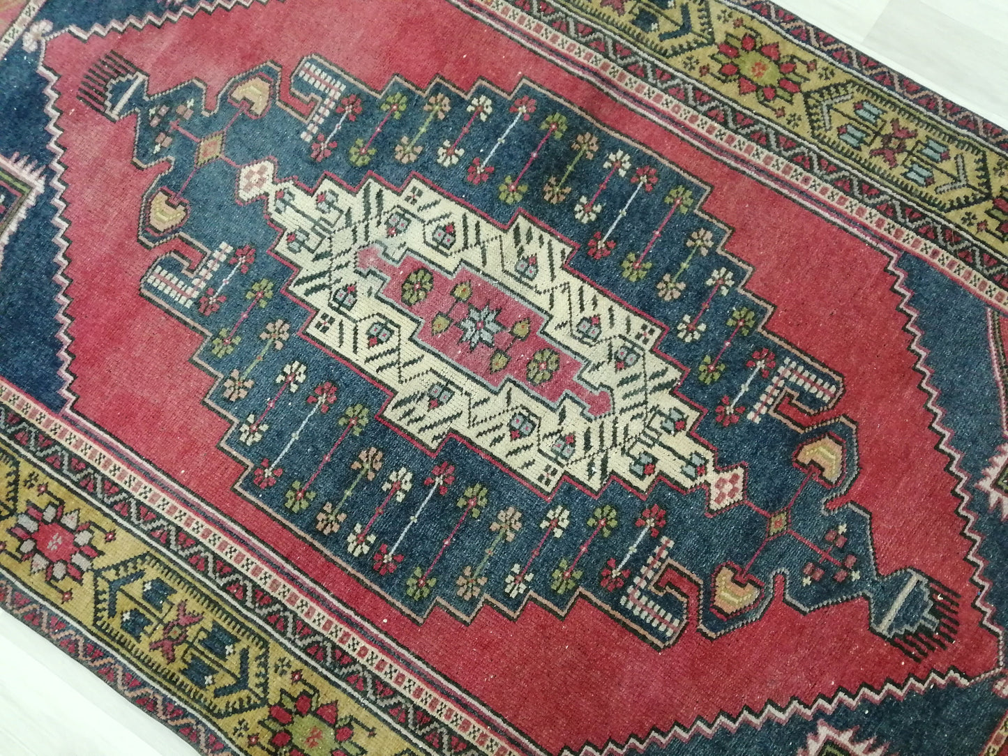 7.8 X 4.3 Rugs, Hand Made Rug, Oushak Rug, Rustic Rug, Bohemian Rug, Rug Runner, Turkish Rug, Farmhouse Rug, Vintage Rug, Wool rug