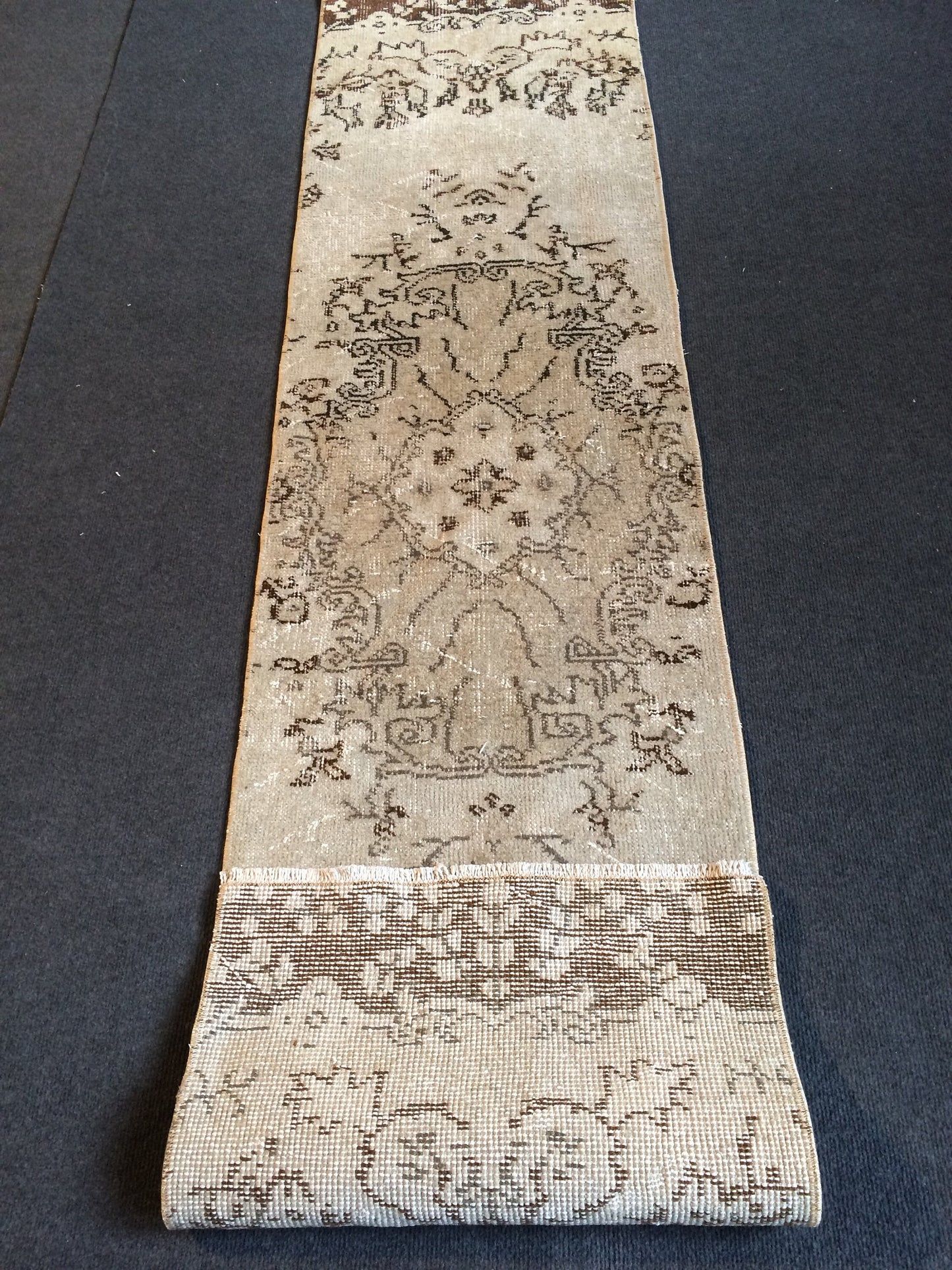 Vintage Rug Runner Turkish Runner Rug, Boho Runner Rug, Living Room Rug,Oushak Rug Runner Vintage Flooring Hallway Long Run