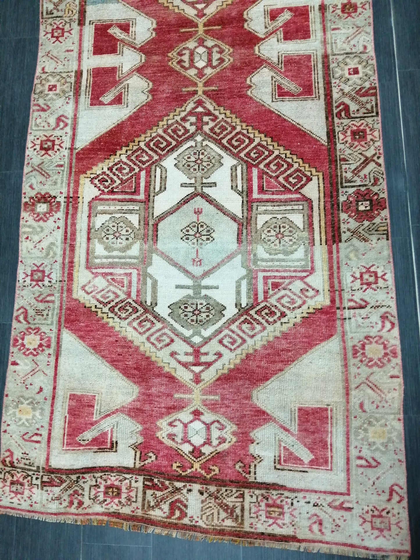 9.9 X 3.6 Oushak Runner Rug Turkish Runner Rug Vintage Runner Rug Hallway Runner Rug Kitchen Runner Rug Wool Runner Rug Wool Oushak Rug