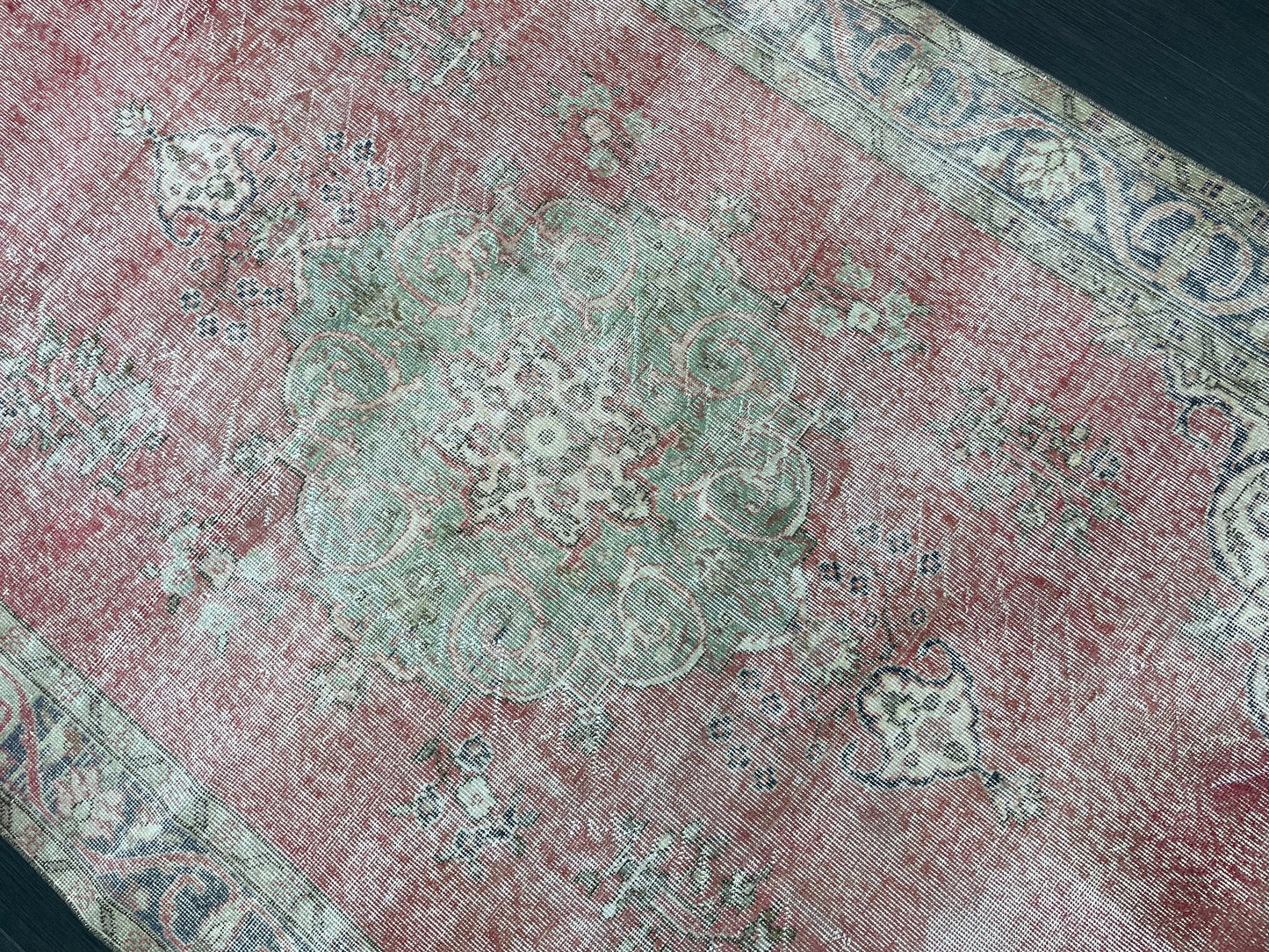 TURKISH HAND MADE Rug 5.6 x 9 Vintage Distressed Rug Oushak Rug Traditional Rug Oriental Rug Vintage Floral Rug Wool Rug
