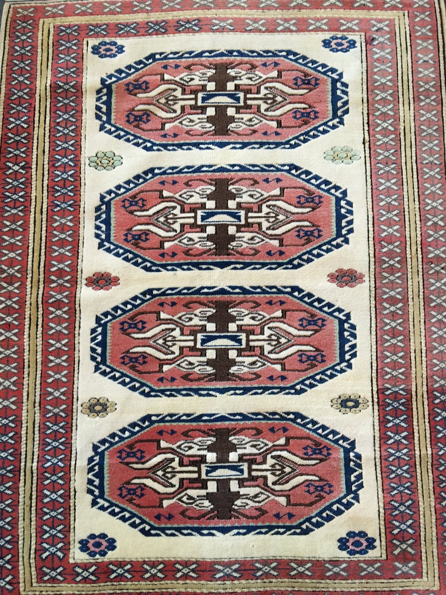 4x5 feet wide oushak turkish rug, large vintage living room floor rug, large bedroom area floor rug, kitchen middle rug,natural brown rug