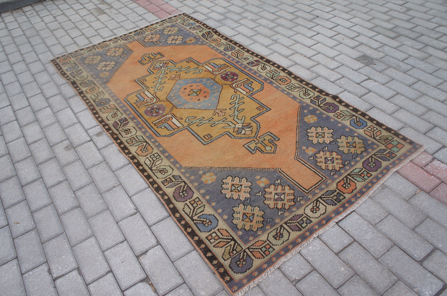 Vintage Rug TurkishRug Oushak Rug Oushak Rug Turkish Rug, Wool Oushak Rug, Turkish Oushak Rug