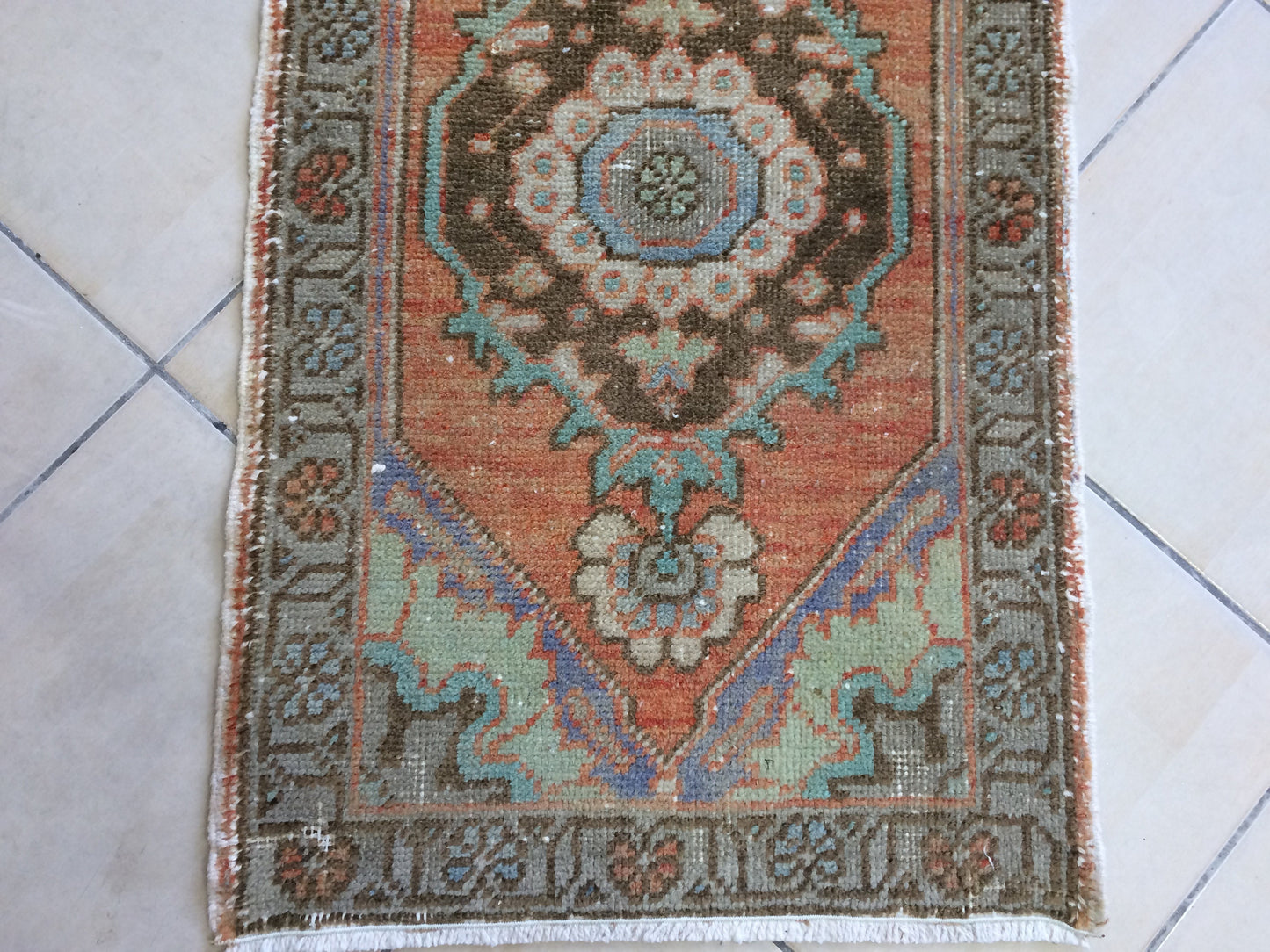Oushak Mini Rug Turkish Area Rug Vintage Turkish Rug Oushak Rug Hand Made Rug Vintage Rug