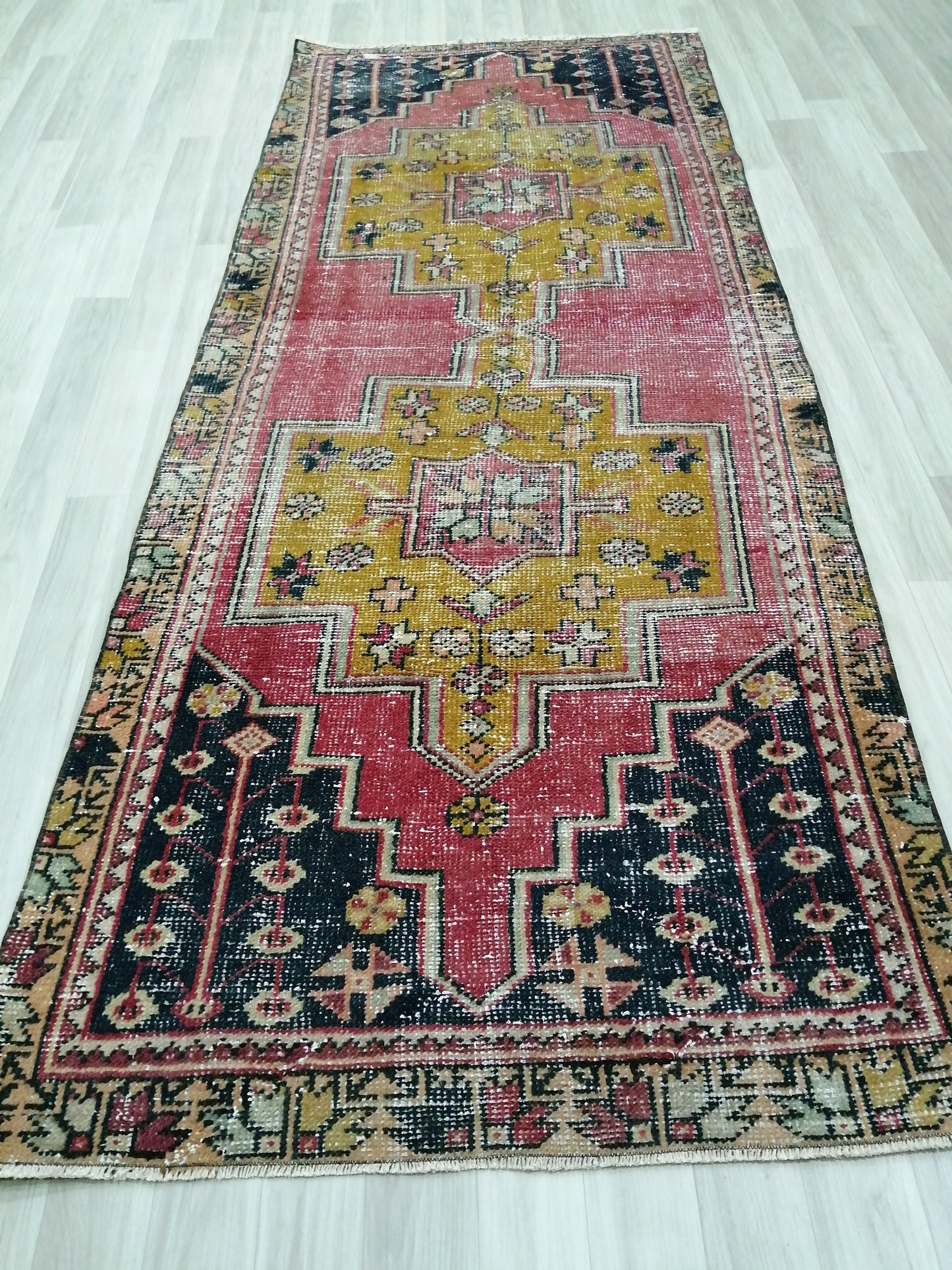 8.3 X 3.3 Rugs, Hand Made Rug, Oushak Rug, Rustic Rug, Bohemian Rug, Rug Runner, Turkish Rug, Farmhouse Rug, Vintage Rug, Wool rug