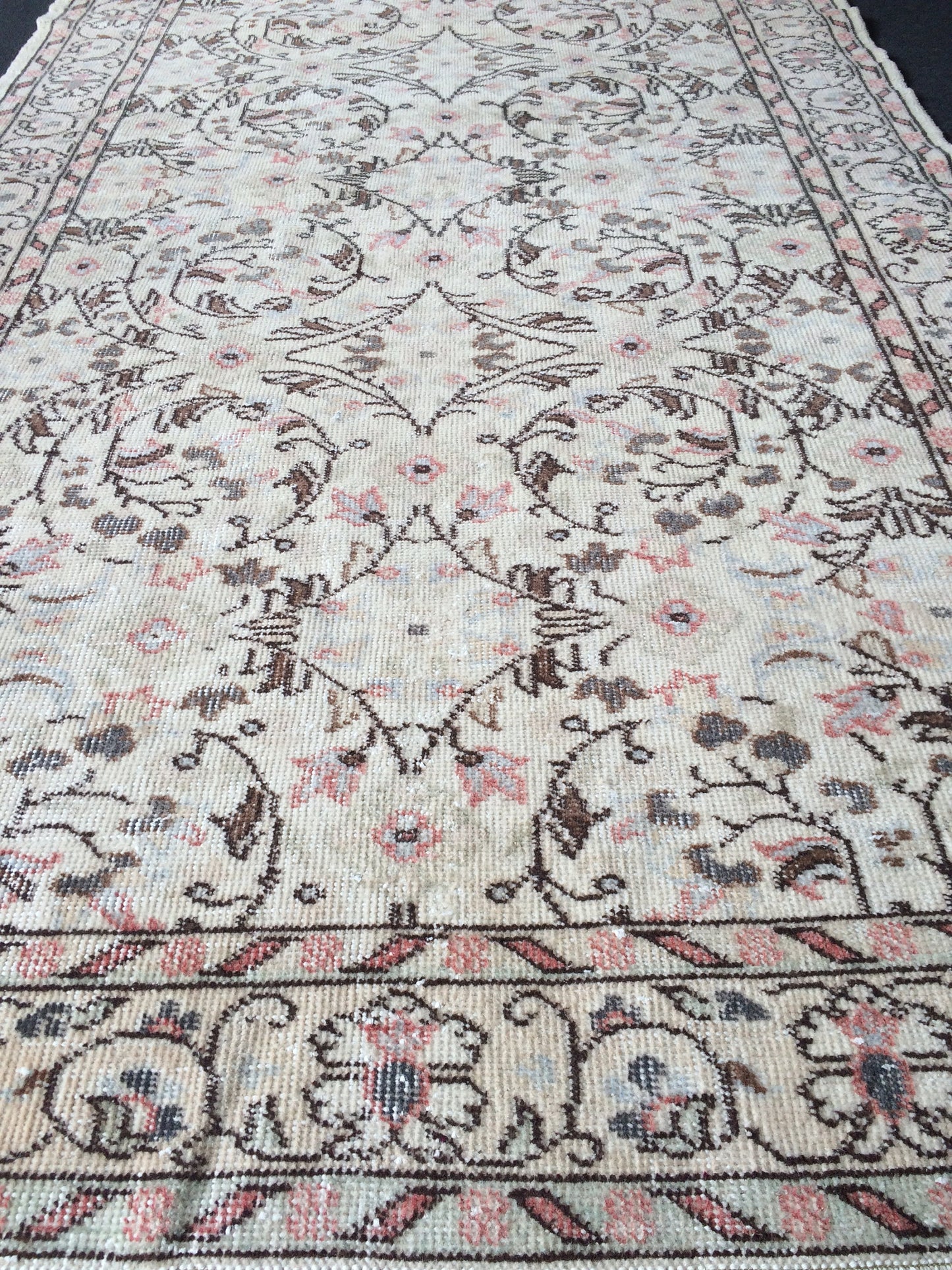 4 x 7 Vintage Turkish Rugs Muted Vintage Oushak Rugs Turkish Rug, Boho Rug, Oushak Rug, Wool Rugs, Shabbychic Rug, Farmhouse Rugs