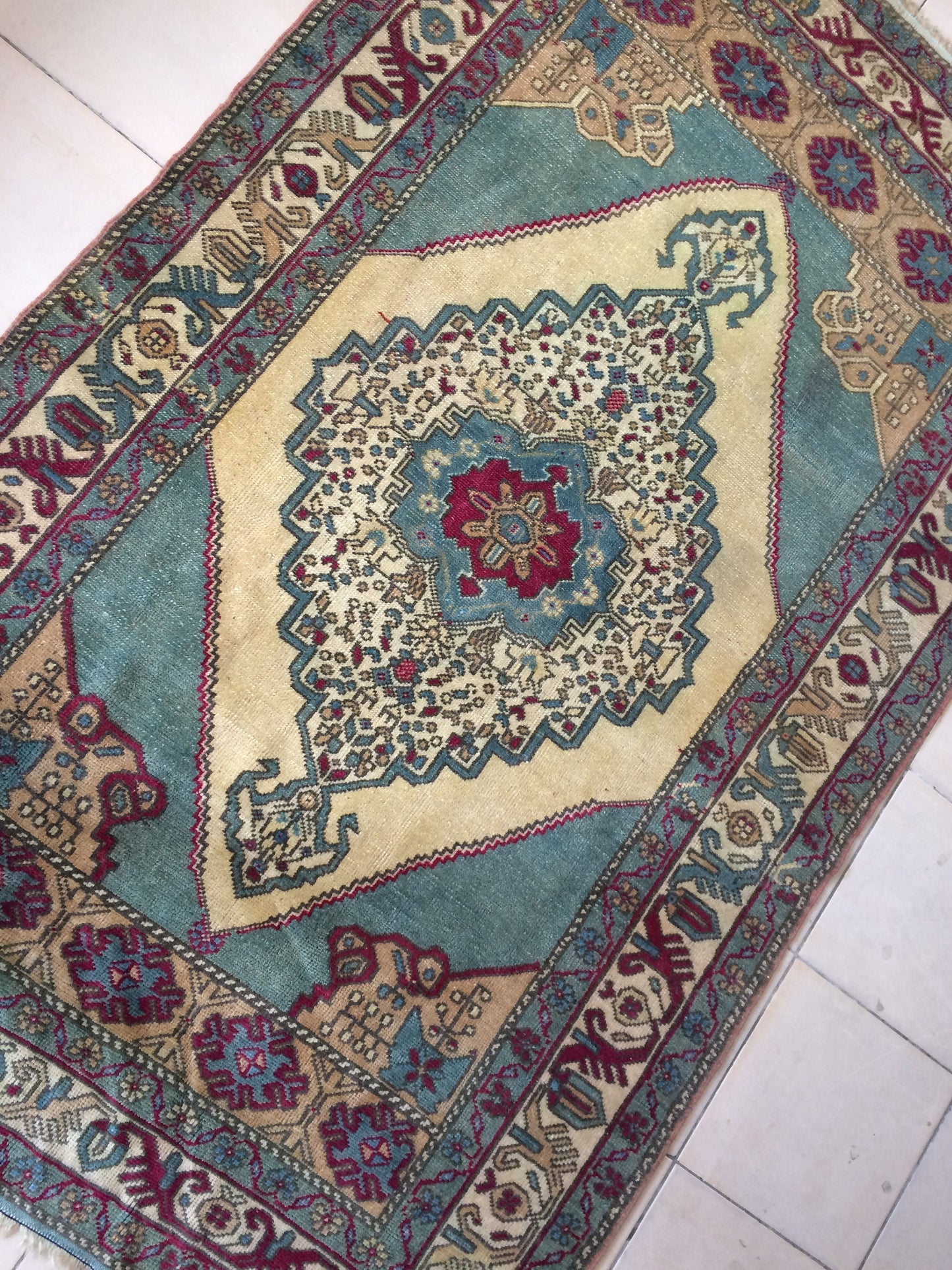 Turkish Rugs, Oushak Rug, Hand Knotted Rug, Wool Persian Rug,Handmade Rug, Wool Turkish Rug, Vintage Farmhouse Rug, Vintage Rug, Floor Art