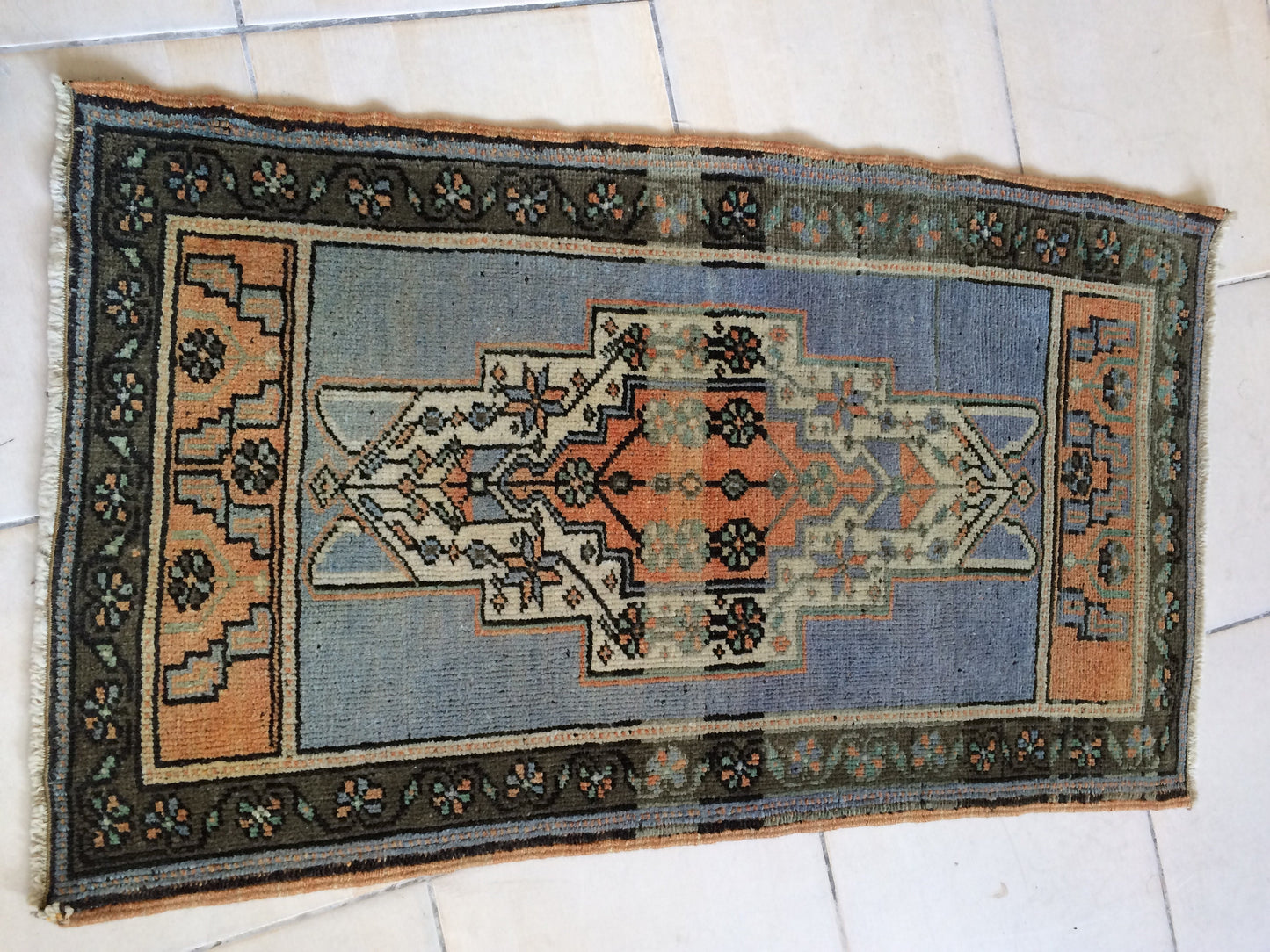 Vintage Turkish Oushak Rug, Bohemian Rug, Living Room Rug,Oushak Rug,Hand Made Small Area Rug Wool Oushak Rug