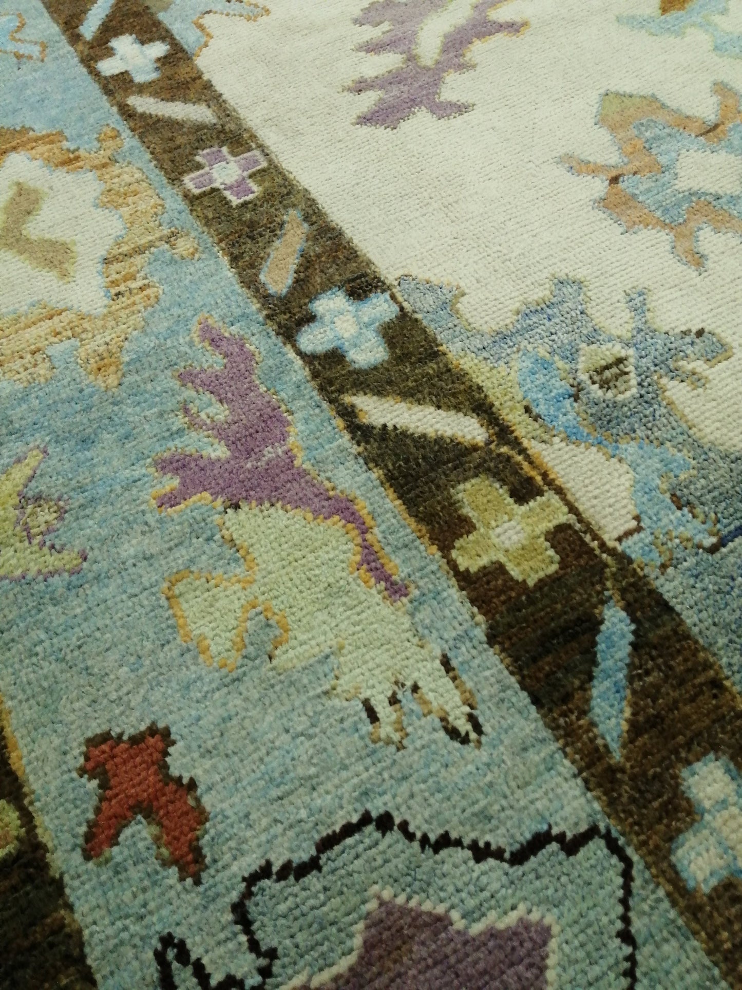 11.8 x 9.5 Large OUSHAK RUG, Wool TURKISH Oushak Rug, Vintage Oushak Rug, Rug, Wool Oushak Rug Hand Made Rugs, Made In Turkey 9x12