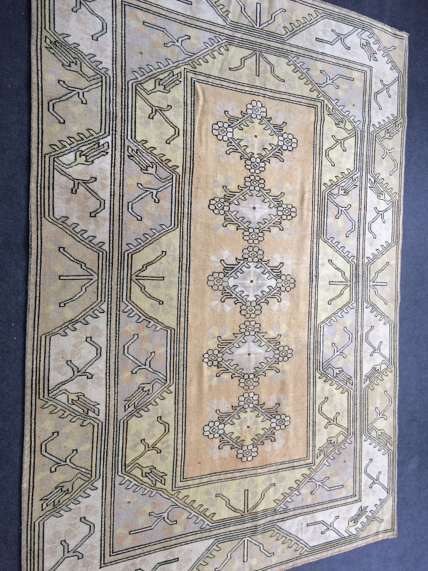 6.2 x 8.8 TURKISH RUG Oushak Rug Vintage Rug Wool Rug Hand Knotted Rug Hand Made Rug