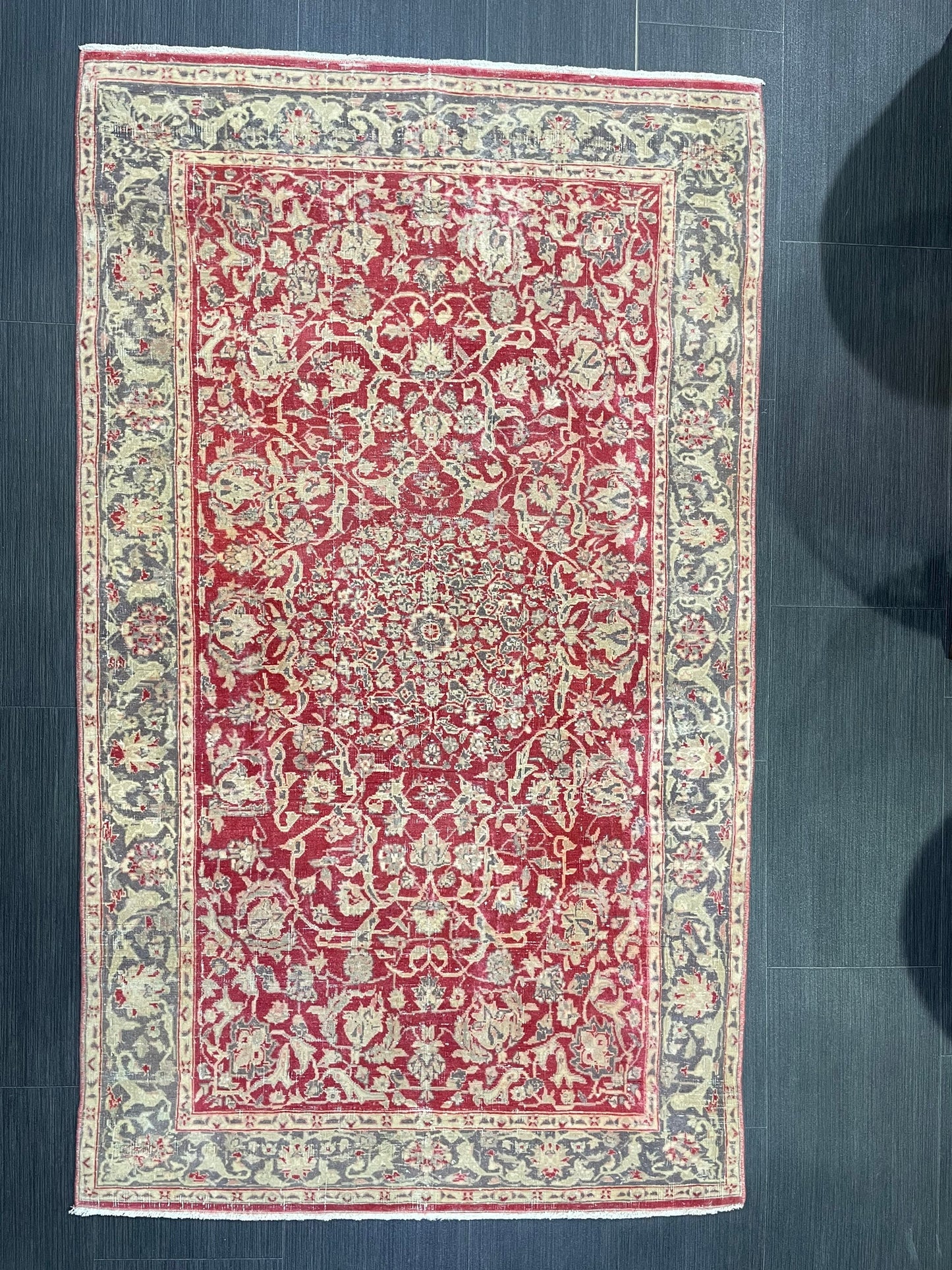 Vintage Rug, TURKISH 3x5 Rug, HANDMADE Rug, Fine Hand Knotted Oushak Rug, Persian Rug Oriental Rug, Quality Rug