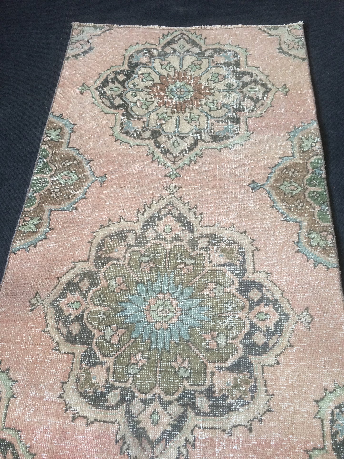 11.3 X 2.7 Oushak Runner Rug Vintage Runner Rug Turkish Runner Rug Hallway Runner Rug Kitchen Runner Rug Wool Runner Rug Wool Oushak Rug
