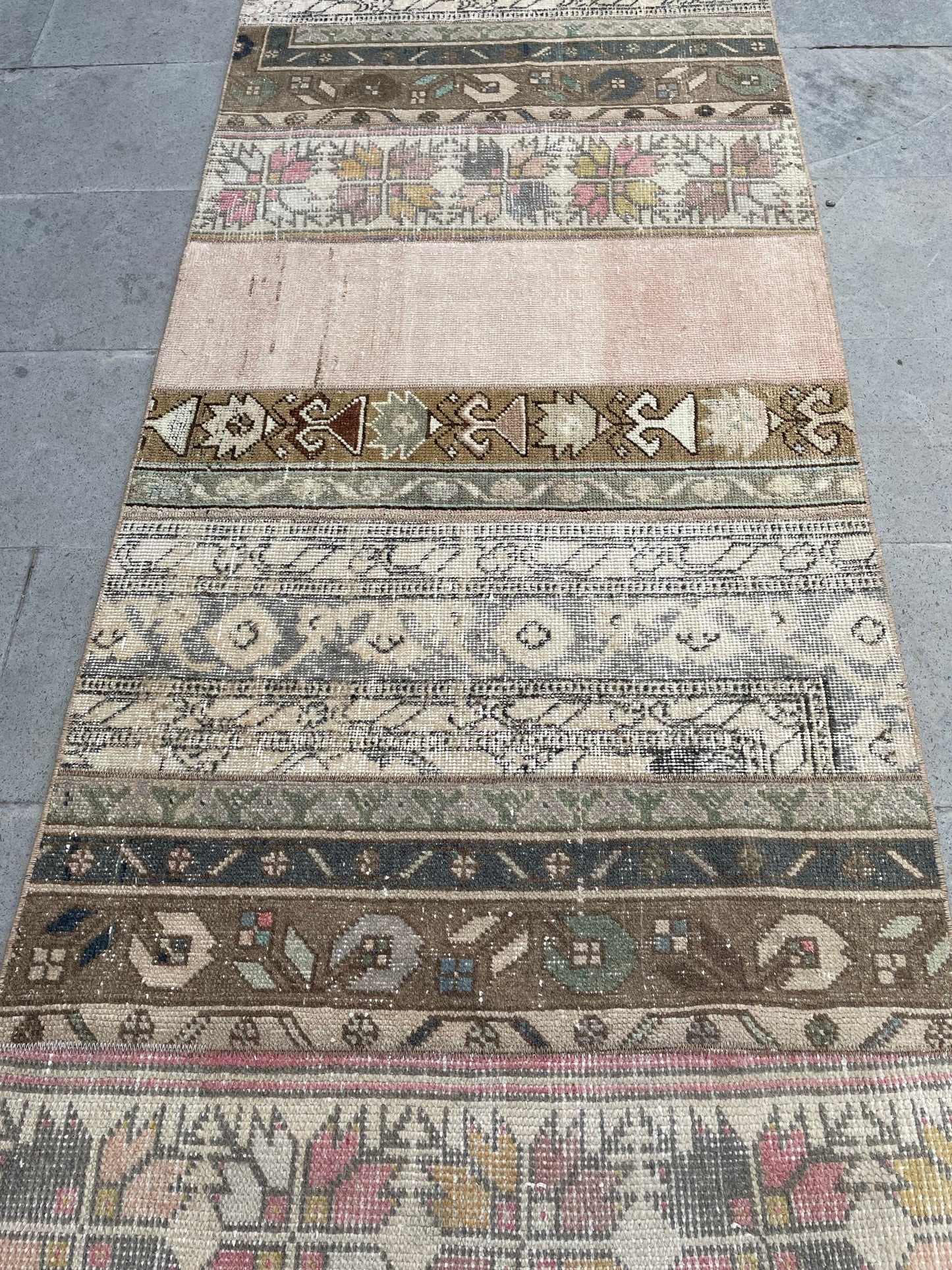 Extra Long Turkish Runner Very Long Patchwork Runner Rug 2.8 x 17.2 ft Vintage Runner Rug Oushak XL Oriental Runner Rug Staircase Runner rug