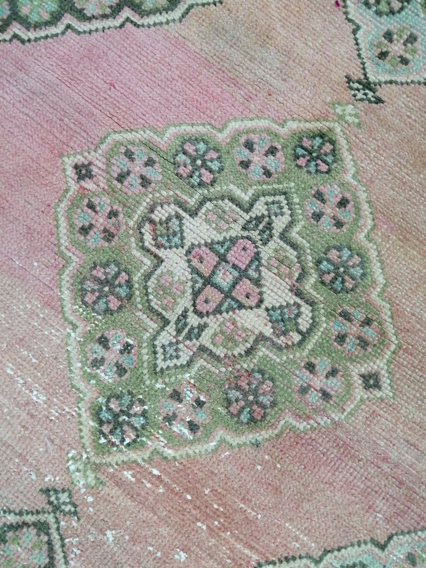Vintage Oushak 10.2 x 2.9 Runner Rug Turkish Runner Rug Vintage Runner Rug Hallway Runner Rug Kitchen Runner Rug Wool Runner