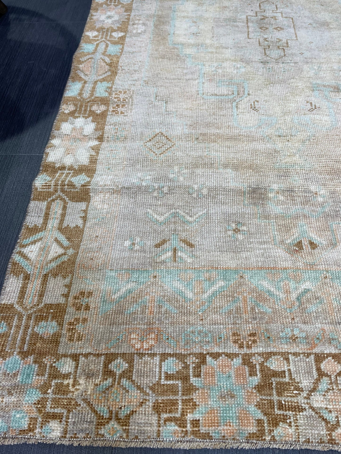Muted Turkish Rugs,Oushak 3.4 x 6.7 Rug, Hand Knotted Rug, Wool Persian Rug,Handmade Rug,Turkish Rug, Farmhouse Rug, Vintage Rug, Floor Art
