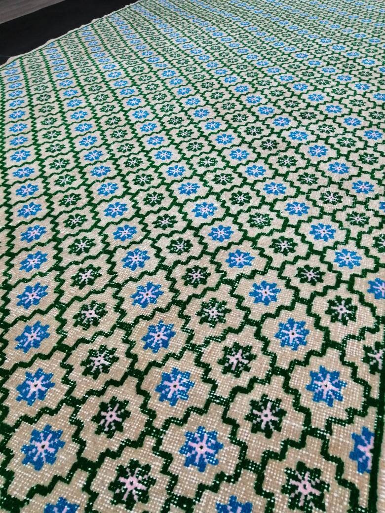 Vintage Floral Rug, VINTAGE 5.4 x 9.6 Rug Oriental Rug, Wool Oushak Rugs, Hand Made Rug, Persian Rug, Vintage Turkish Rug, Farmhouse Rug