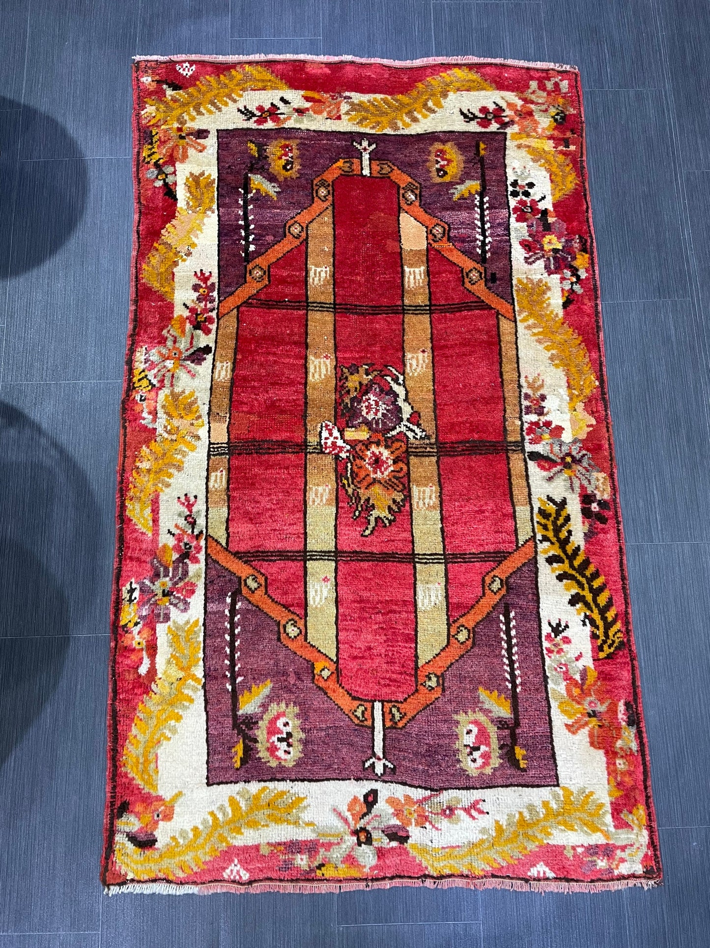 Antique Oriental RUG, Antique TURKISH 3.2 x 5.4 Rug, Vintage Persian Rug, Vintage Wool Hand Knotted Rug, Muted Handmade Rug