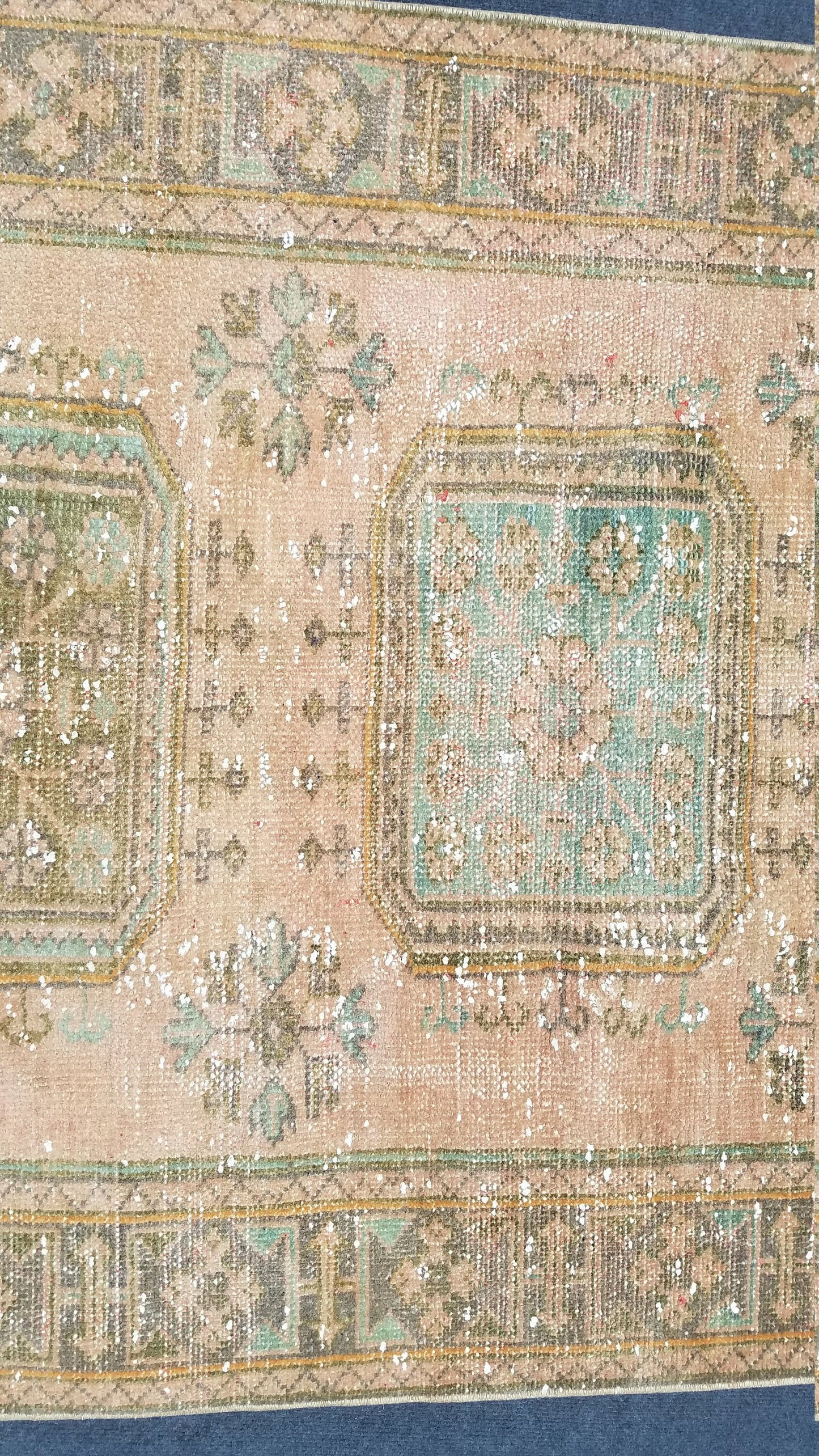 Oushak turkish rug, vintage rug, vintage oushak rug, vintage anatolian rug,unique hand made rug,kitchen rug 10'8x4'6
