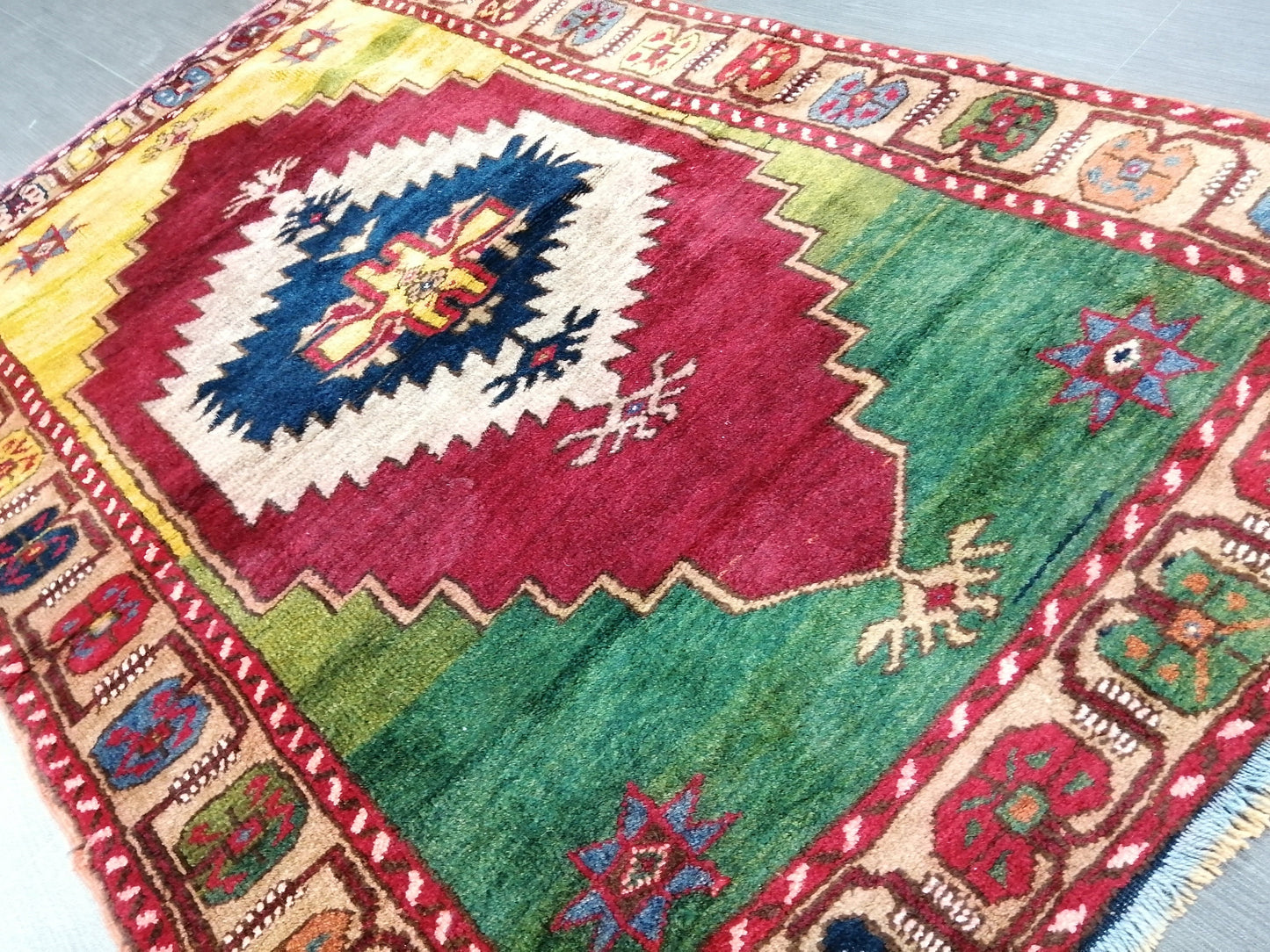 High Pile OUSHAK RUG 5.3 x 3.5 TURKISH Oushak Rug Vintage Oushak Runner Rug Wool Oushak Rug Hand Made Rugs Vintage Turkish Rug