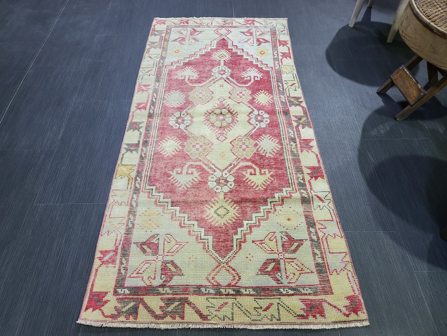 Handmade Rug, Oushak Rug, 2.5 x 5 Rug, Antique Rug, Turkish Rug, Farmhouse Rug, Vintage Rug, Wool Persian rug