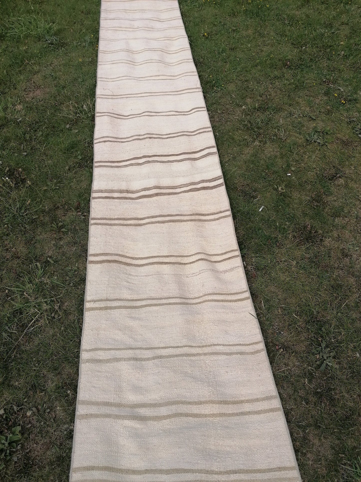 2.2x26 Neutral vintage runner rug , extra long flat woven kilim runner, oriental runner rug, vintage handmade rug