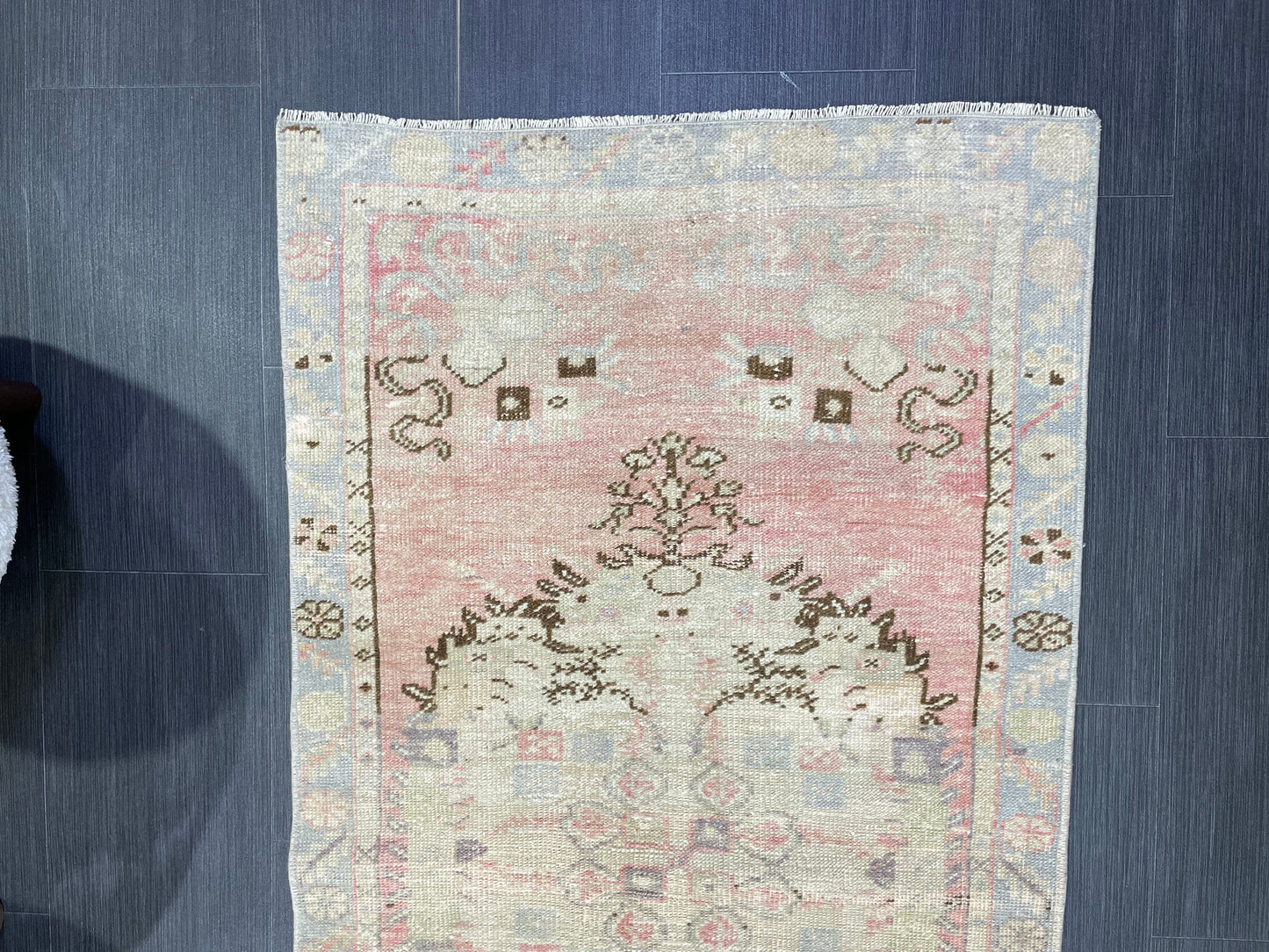 Antique Rug, Vintage 2.8 x 5 Rug, Turkish Wool Rug, Oushak Rug, Hand Knotted Rug, Persian Rug, Handmade Rug