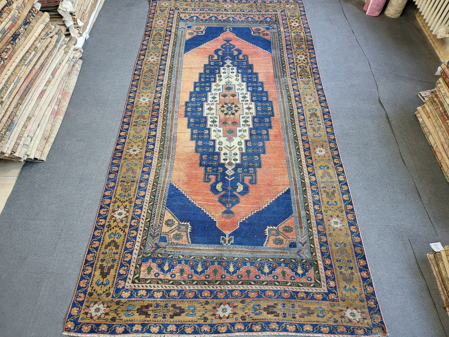 OUSHAK RUG, TURKISH 5.6 x 11 Rug, Vintage Oushak Rug, Vintage Persian Rug, Wool Hand Knotted Rug, Handmade Rug, Vintage Turkish Rug