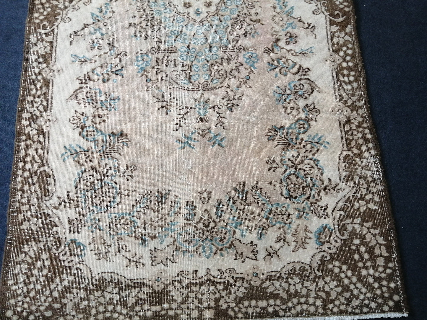 4x7 Turkish Rug, Oushak Rug, Oushak Rugs, Wool Rugs, Hand Knotted Rug, Faded Vintage Rug, Muted Hand Made Rug