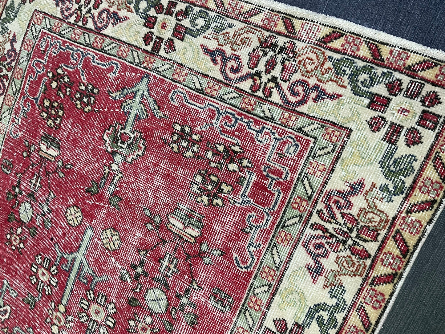 Persian RUG, TURKISH Rug, Handknotted 3.8 x 7 Rug, Oriental Rug, Vintage Rug, Handmade Rug, Turkish Rug Antique Rug