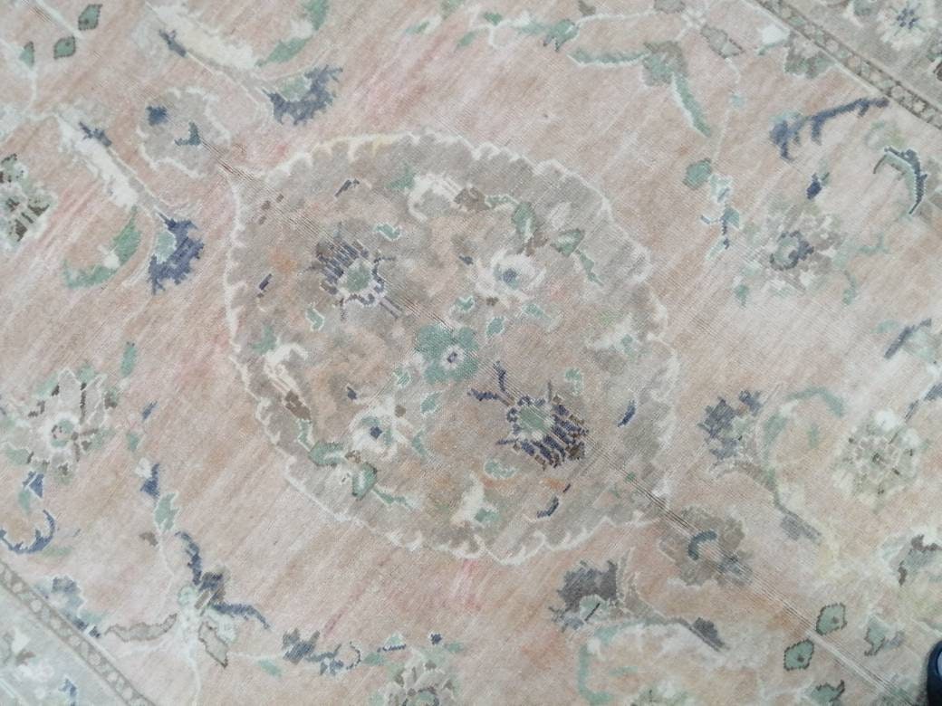 Vintage RUG, 6 x 8.3 TURKISH Oushak Rug, Vintage Handmade Rug, Wool Hand Knotted Oriental Rug, Hand Made Rug, Quality Turkish Rug