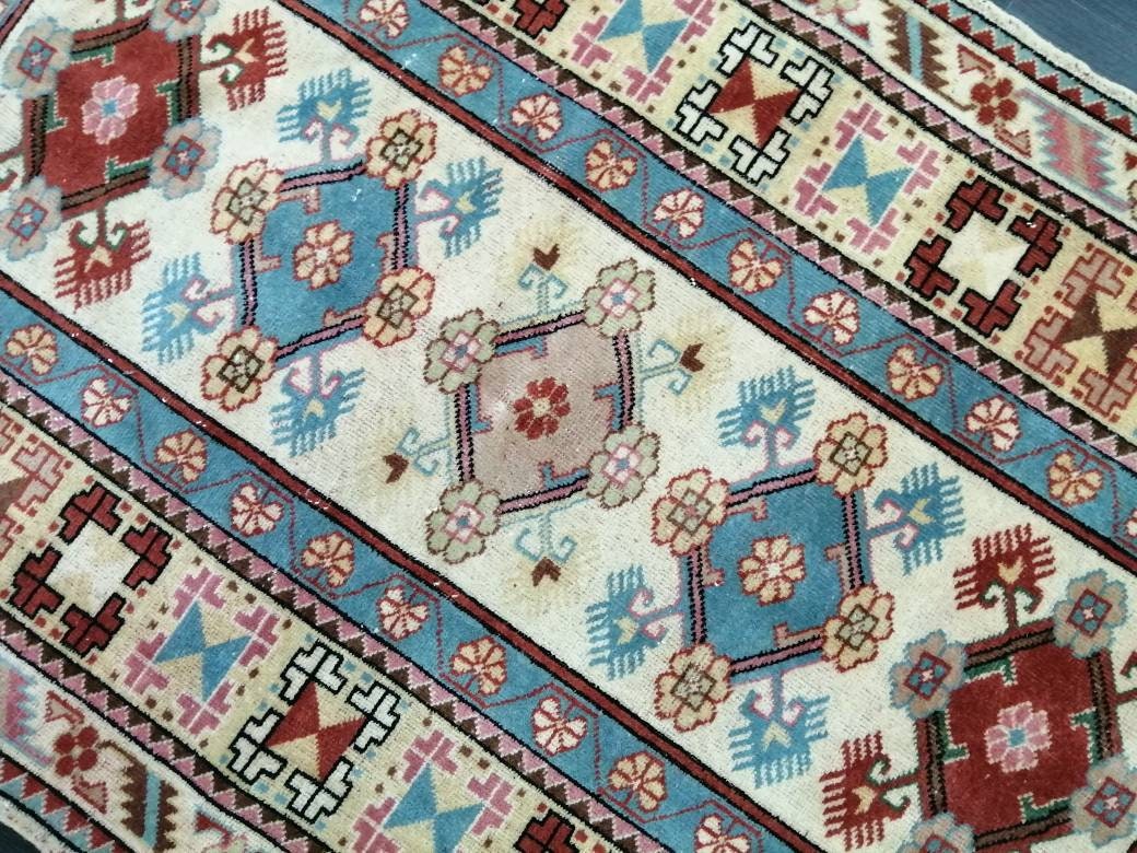 3.8x6.6 Rug Hand Made Rug, Oushak Rug, Soft wool Rug, Rug Fun Rug Turkish Rug, Farmhouse Rug, Vintage Wool Carpet Oriental Rug