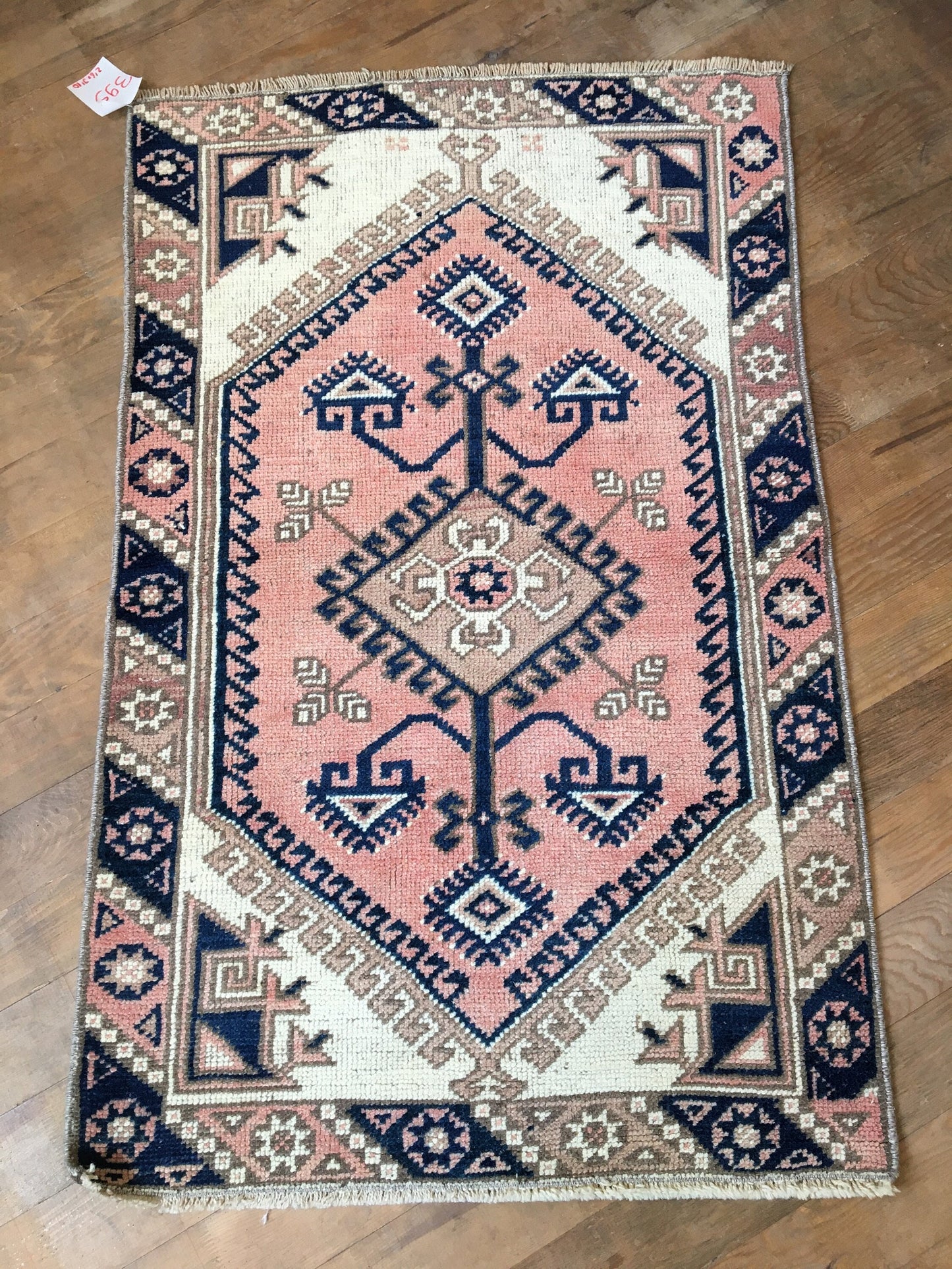 2x4 feet muted vintage middle rug, handmade etnique kitchen area rug, turkish mini runner rug,oushak blue bedroom rug, kids wool small rugs