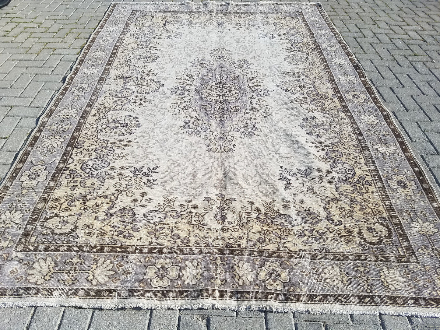 Latge vintage rug 10'4x6'10 knotted turkish rug,area rug