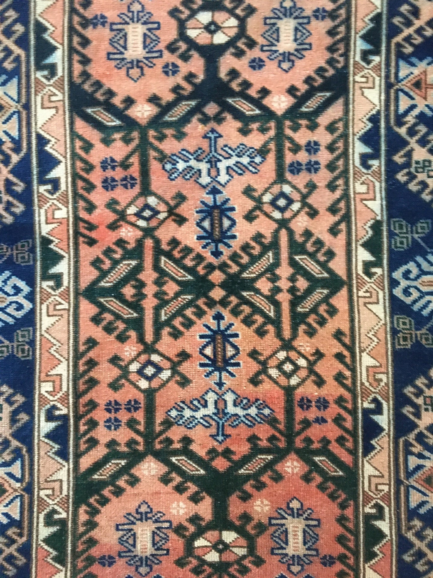 4.2x6.4 feet turkish muted color kitchen floor rug, handmade oushak bedroom area rug, living room floor wide rug, blue bohem rug, bath rugs