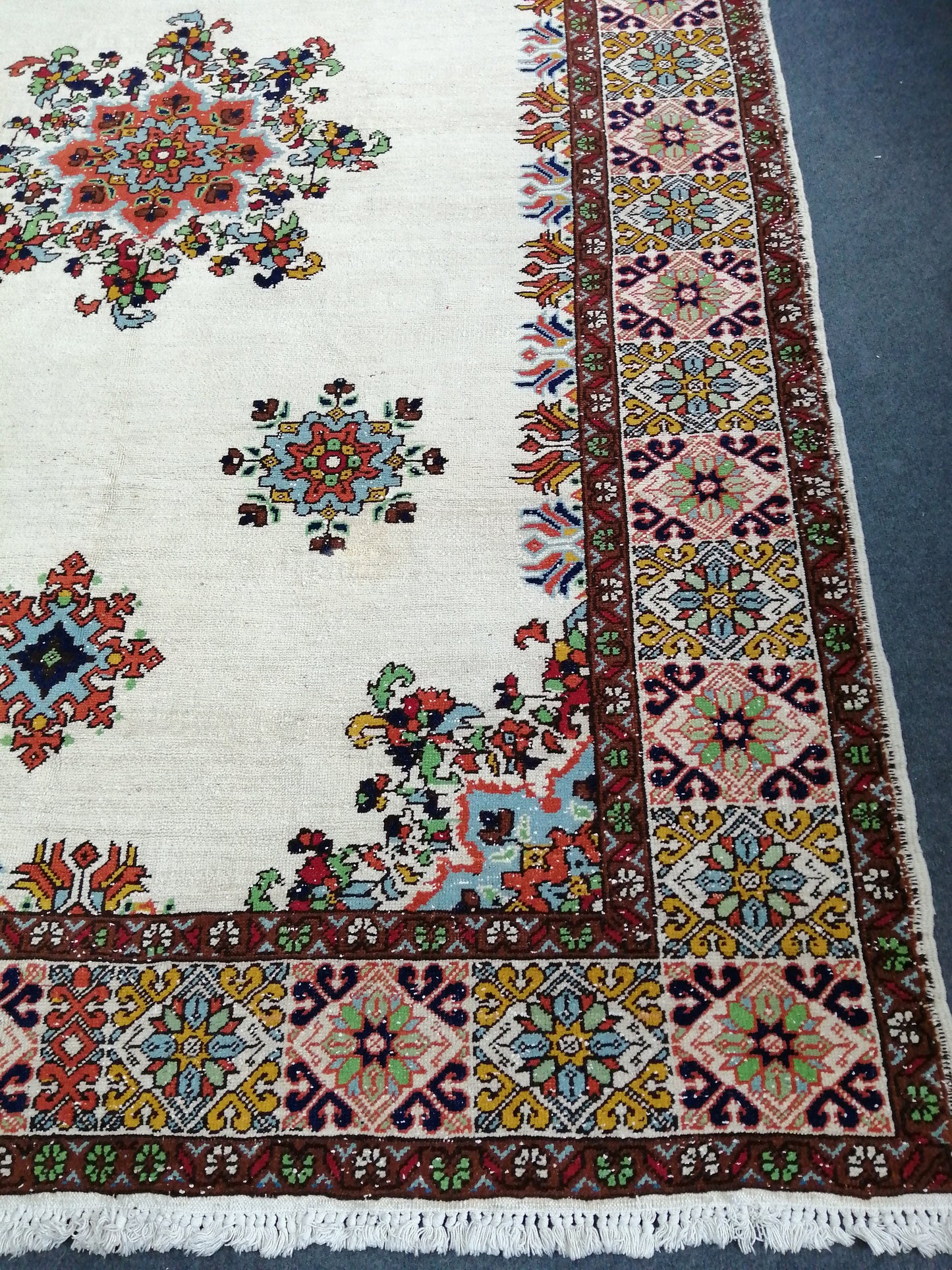 6.5 x 9.8 OUSHAK RUG TURKISH Oushak Rug Vintage Oriental Rug Vintage Persian Rug Rug Persian Rug Hand Made Rugs Vintage Turkish Rug