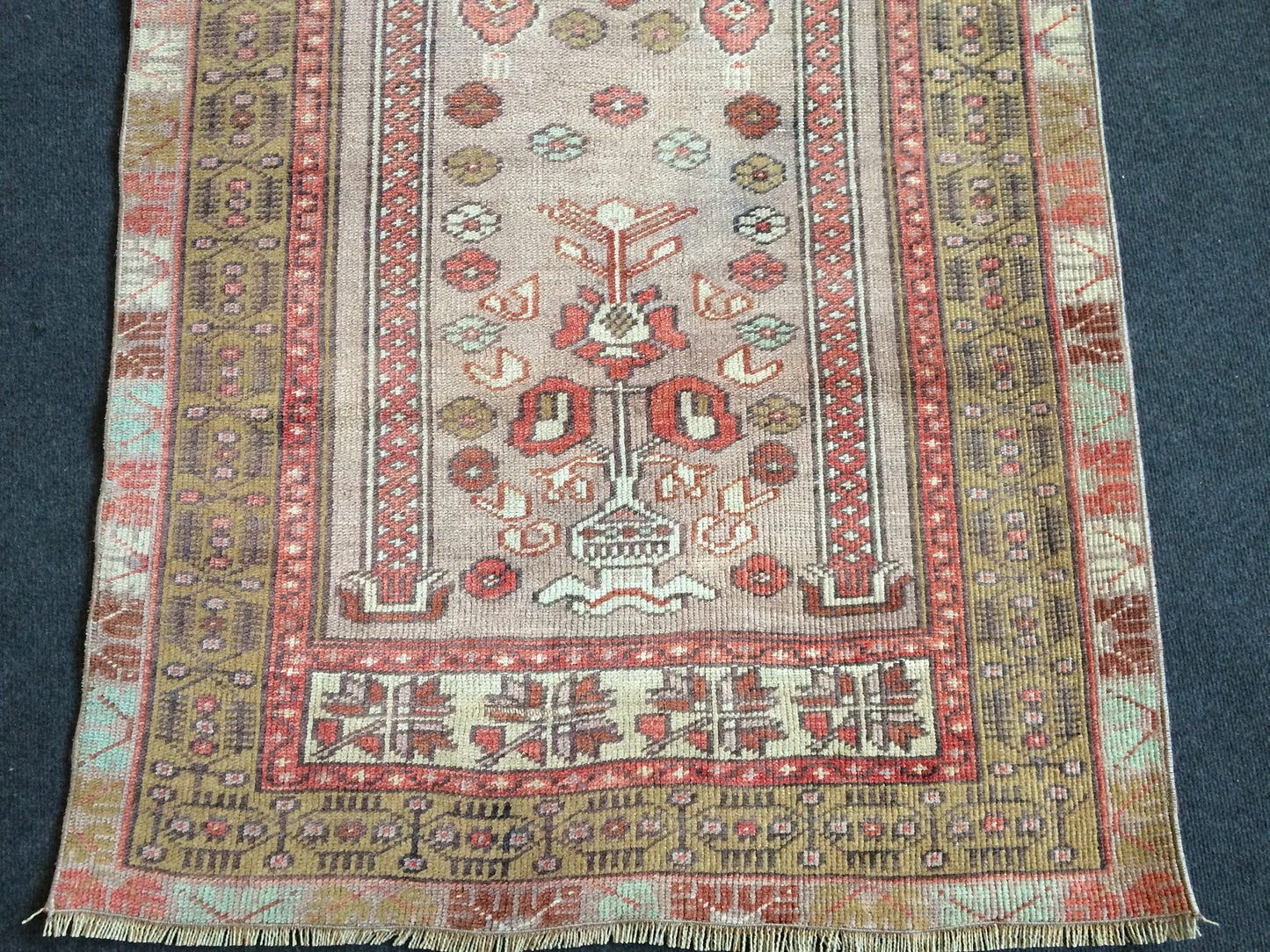 6.4 x 3 OUSHAK RUG TURKISH Oushak Rug Vintage Oushak Runner Rug Vintage Runner Rug Wool Oushak Rug Hand Made Rugs Vintage Turkish Rug