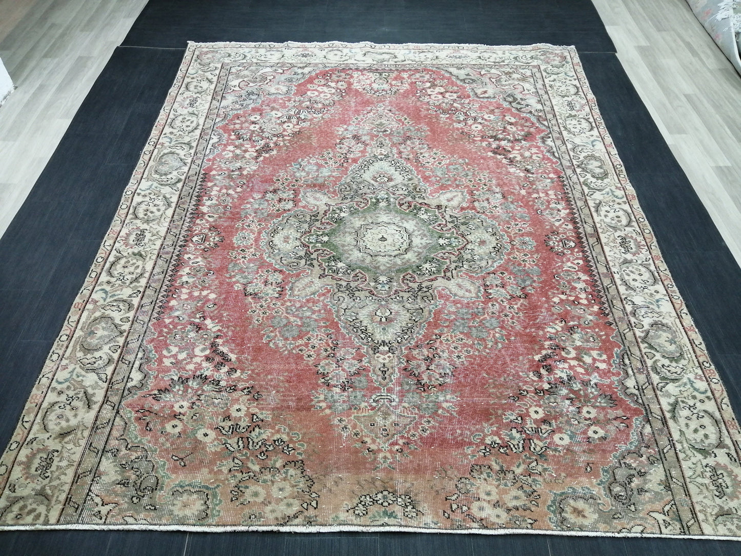 9 x 7.2 Rugs, Hand Made Rug, Oushak Rug, Rustic Rug, 9x7 Rug, Rug Runner, Turkish Rug, Farmhouse Rug, Vintage Rug, Wool rug