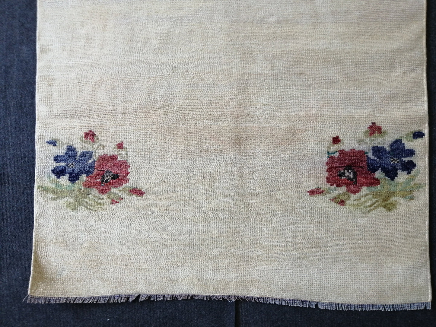 Floral OUSHAK RUG TURKISH 6.3 x 3.2 Oushak Rug Vintage Oushak Runner Rug Vintage Runner Rug Wool Hand Made Rugs Vintage Turkish Rug