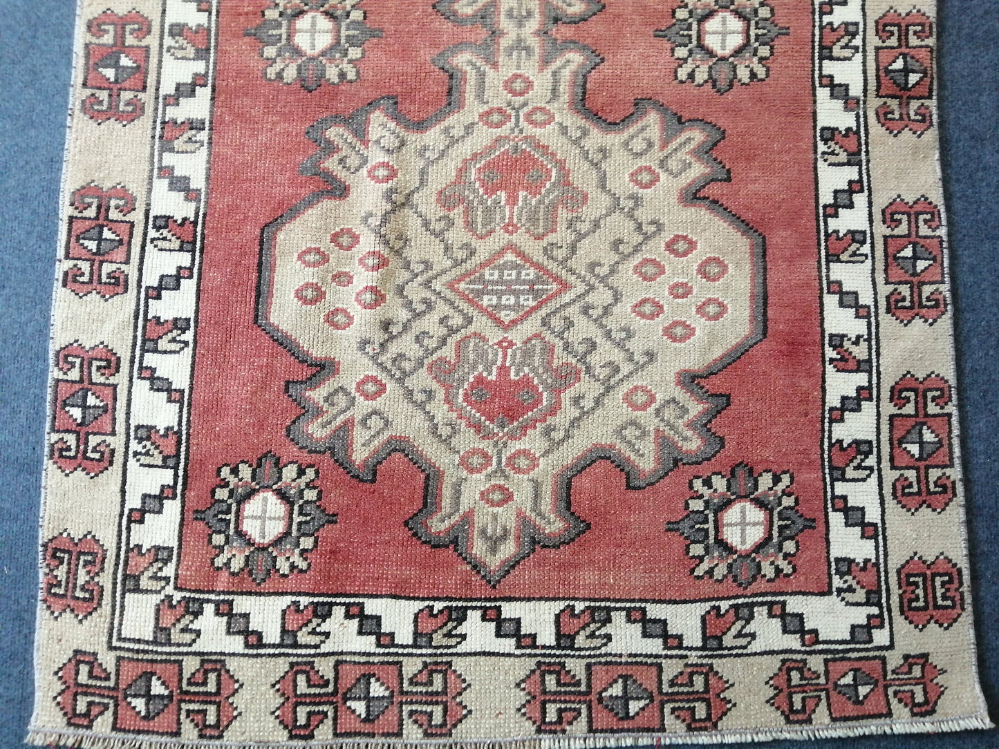6.8 x 3.1 Antic Oushak Rug, Turkish Oushak Rug, Wool Oushak Rug, Oushak Runner Rugs, Farmhouse Rug, Vintage Rug, Turkish Rug, Hand Made Rug