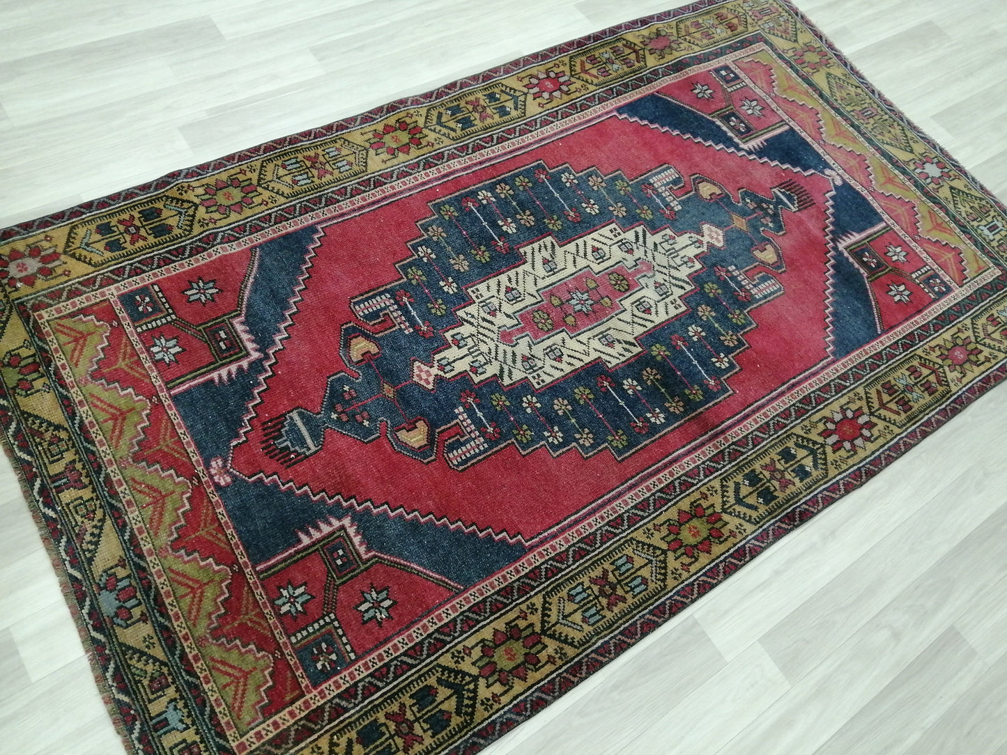 7.8 X 4.3 Rugs, Hand Made Rug, Oushak Rug, Rustic Rug, Bohemian Rug, Rug Runner, Turkish Rug, Farmhouse Rug, Vintage Rug, Wool rug