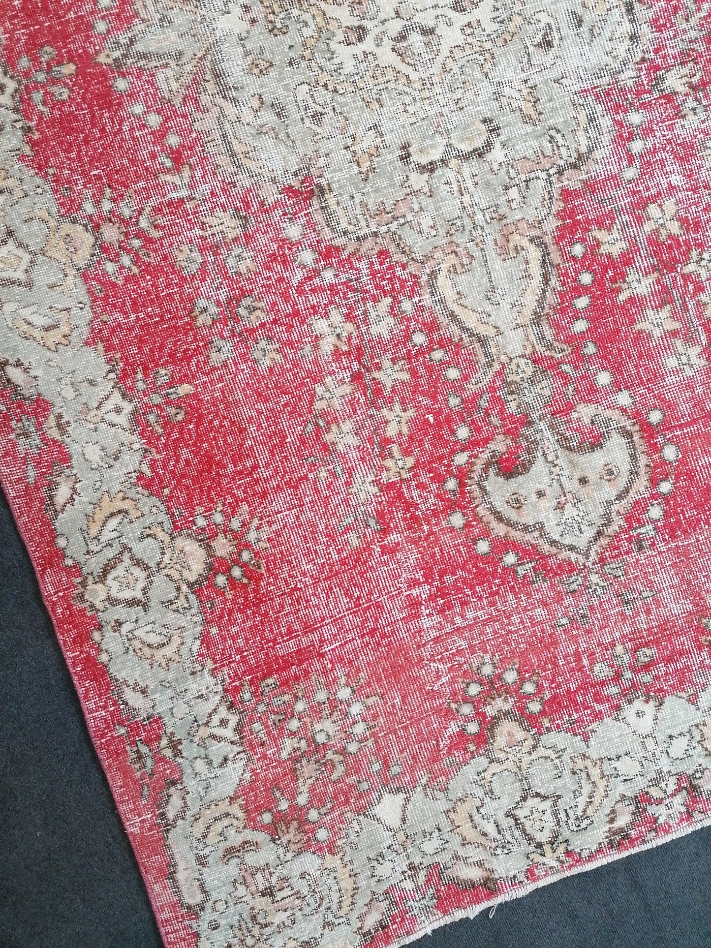 9'7x5'6 turkish oushak rug vintage oushak rug vintage runner rug wool oushak rug distressed hand made rugs