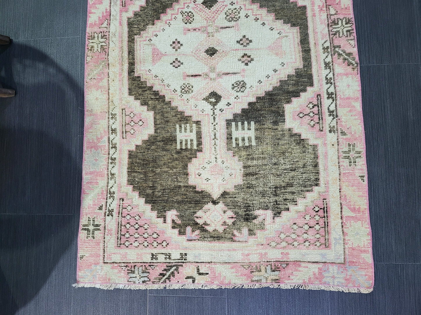 Hand Knotted Rug, Handmade Rug, Oushak 2.5 x 4 Rug, Natural Wool Rug, Oriental Rug , Turkish Rug, Farmhouse Rug, Vintage Persian rug