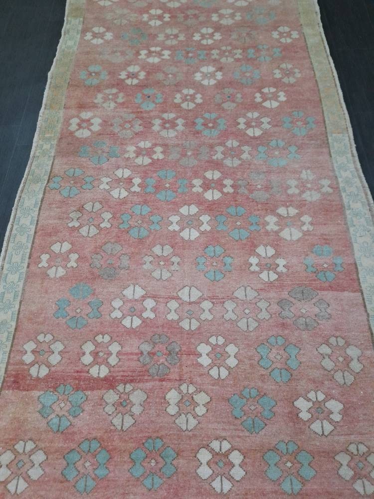 Floral Runner Rug 5 x 11.6 Turkish Runner Rug Vintage Runner Rug Hallway Runner Rug Kitchen Runner Rug Wool Runner Rug Wool Oushak Rug